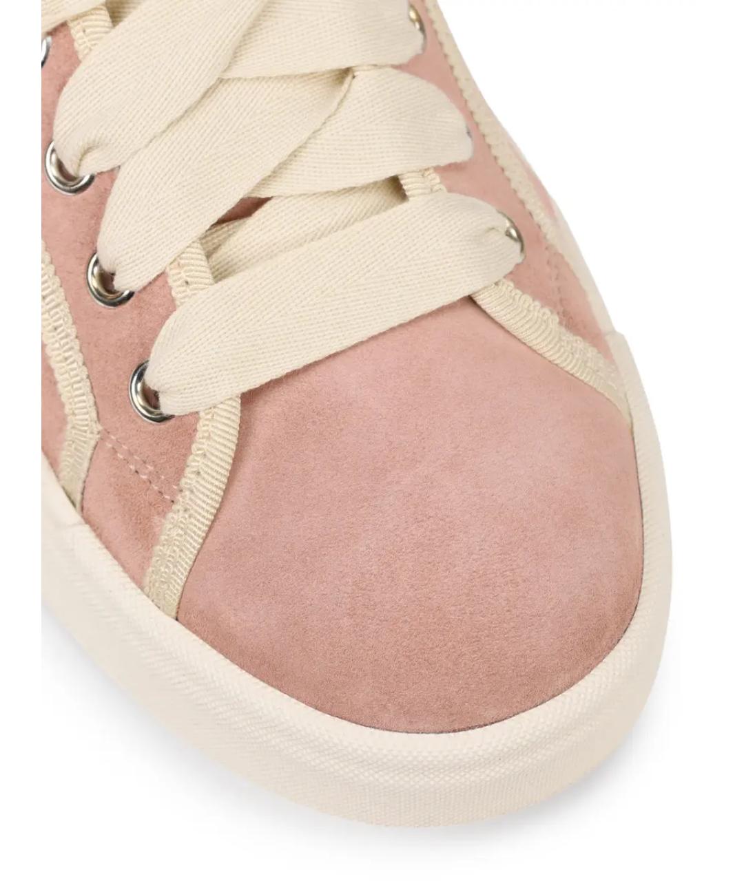SANTONI Розовые кожаные кеды, фото 5
