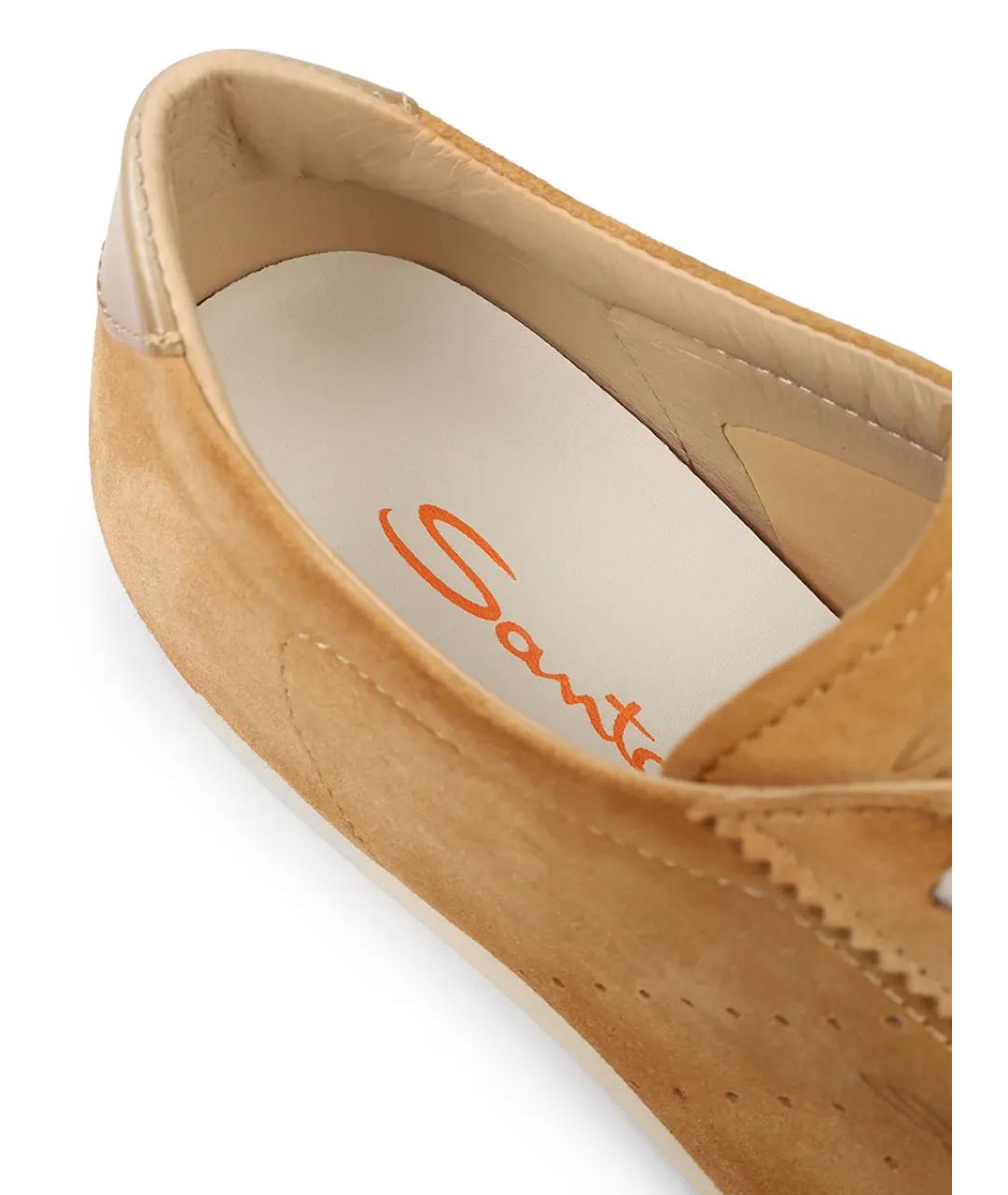 SANTONI Бежевые кеды, фото 6