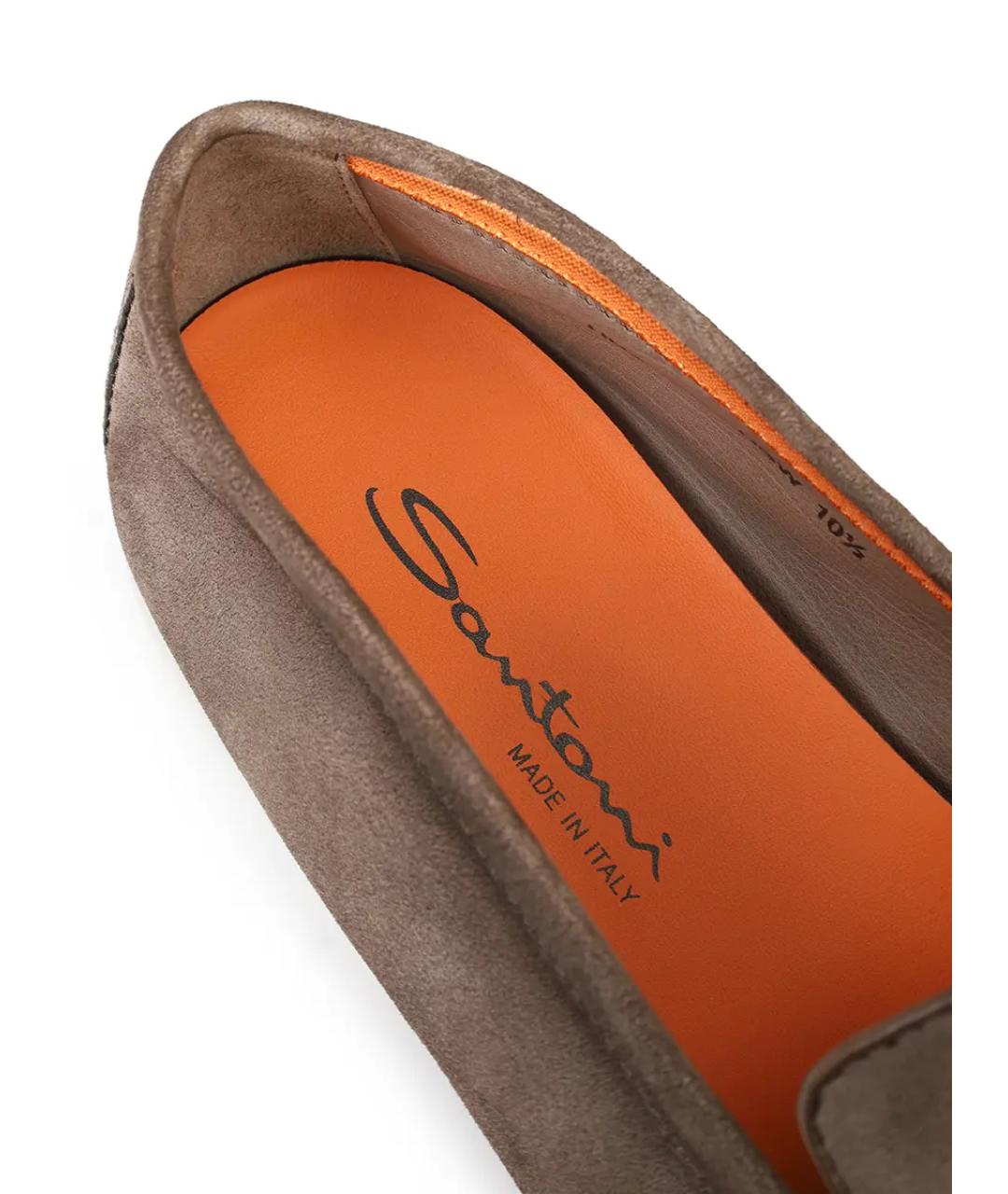 SANTONI Коричневые лоферы, фото 6