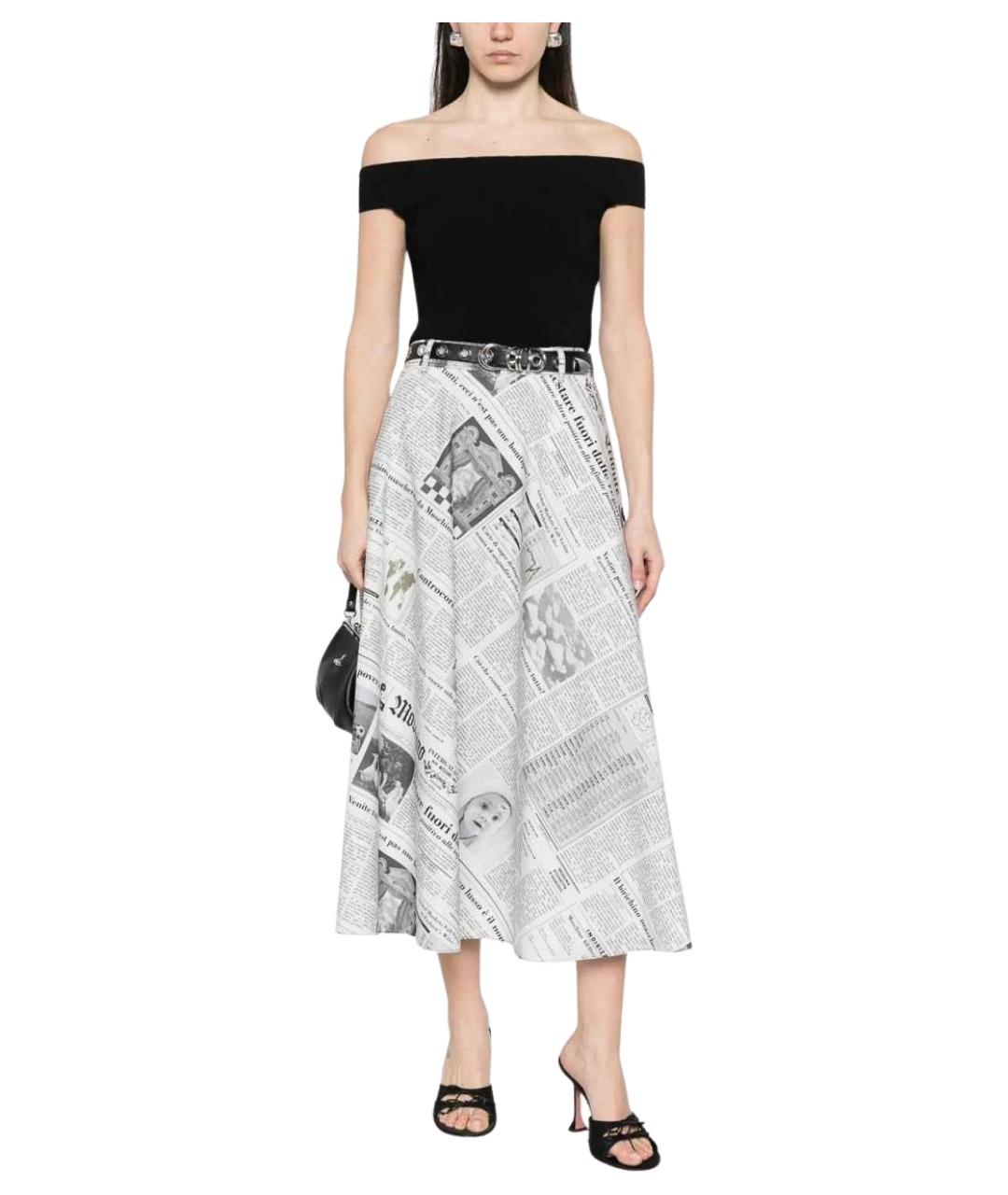 MOSCHINO Мульти хлопковая юбка миди, фото 2