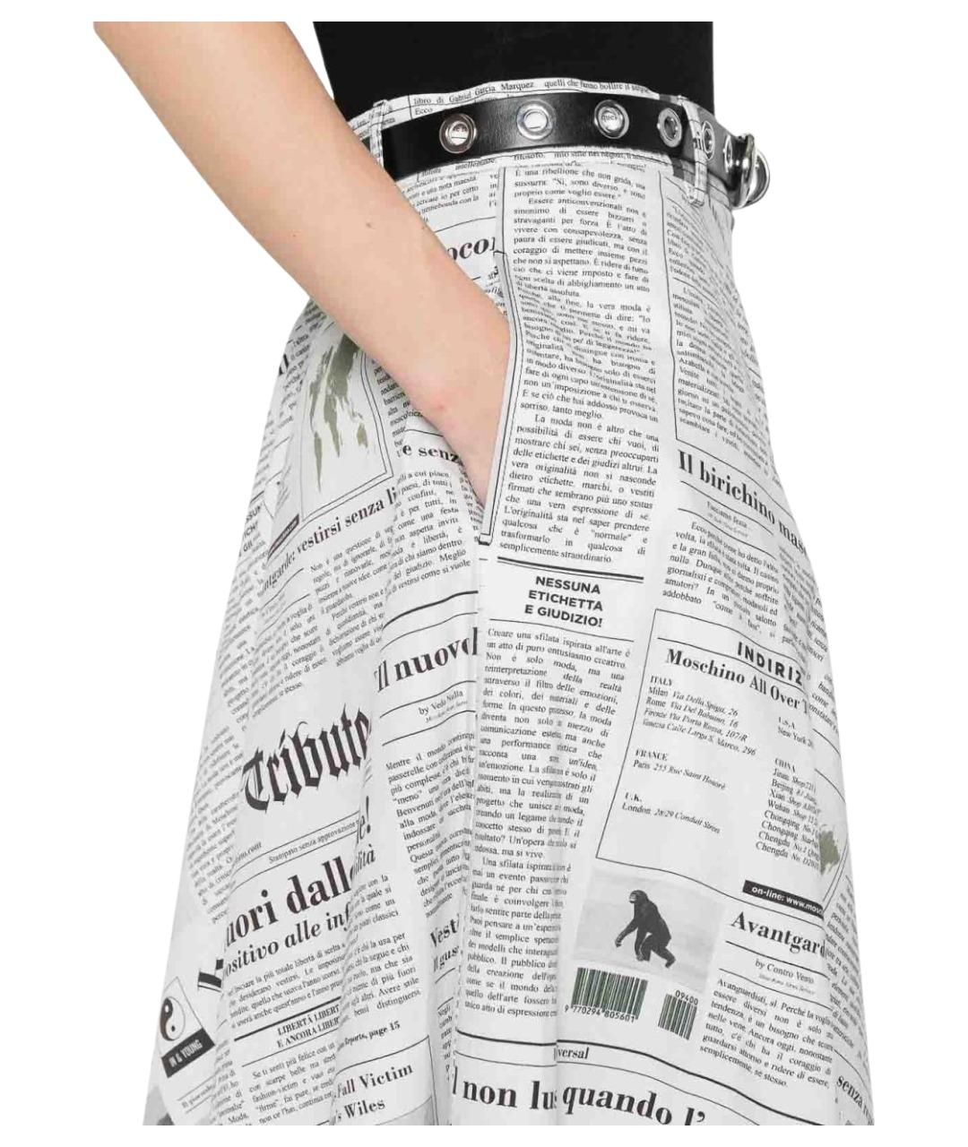MOSCHINO Мульти хлопковая юбка миди, фото 4