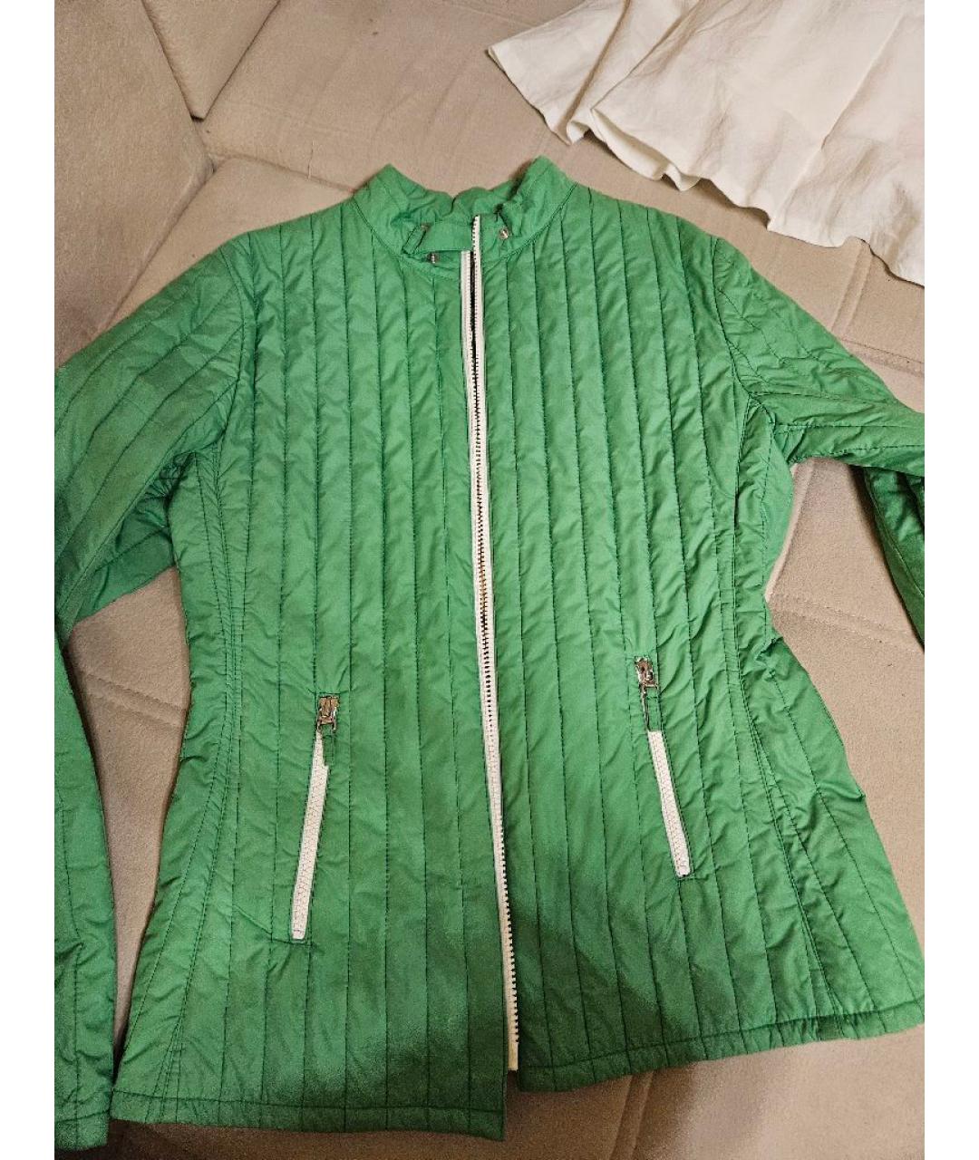 BURBERRY Зеленая полиэстеровая куртка, фото 7