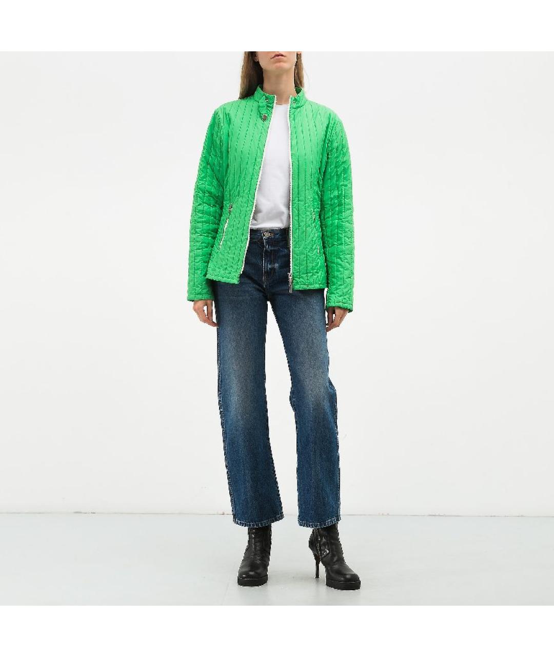 BURBERRY Зеленая полиэстеровая куртка, фото 6