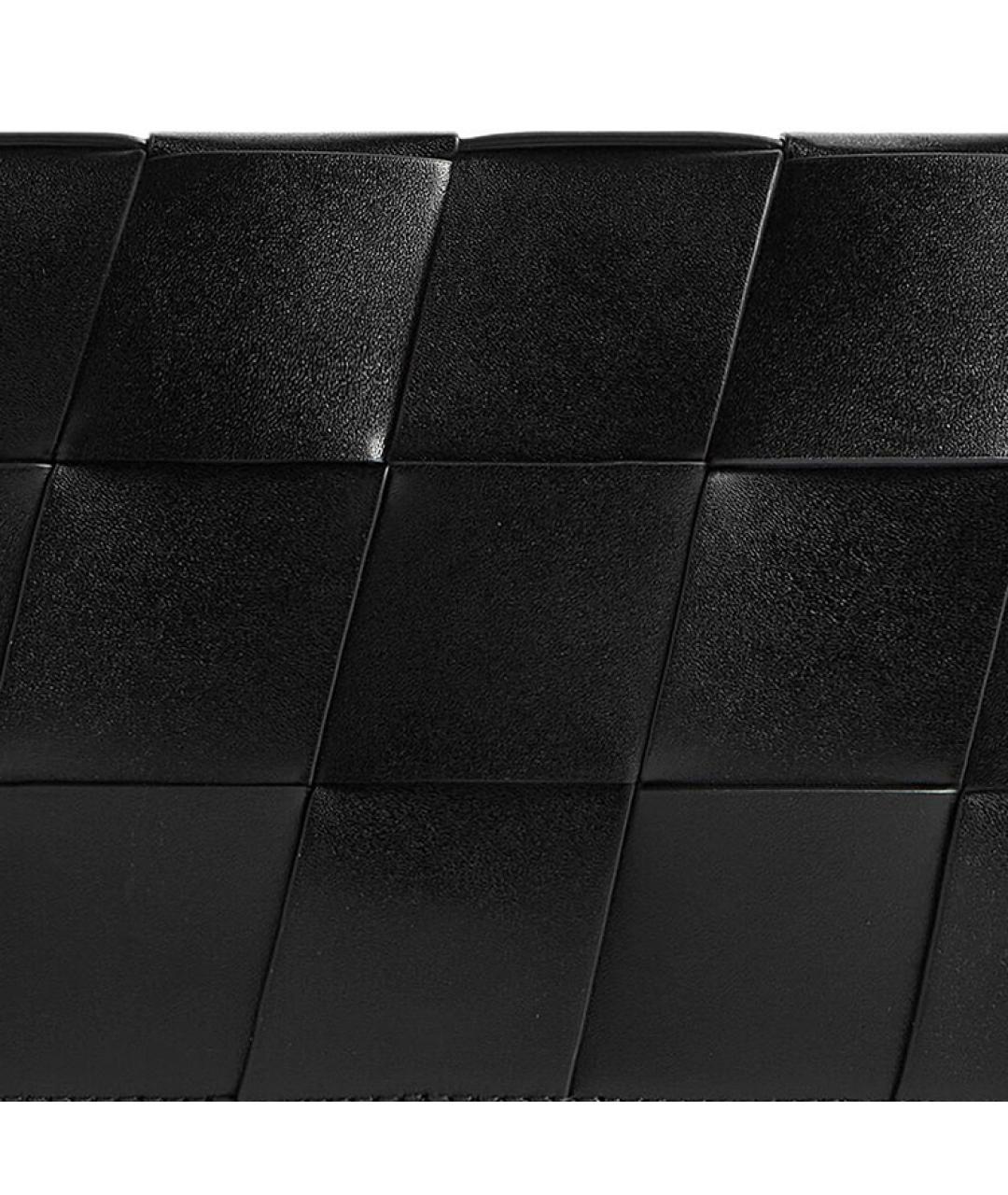 BOTTEGA VENETA Черная кожаная сумка на плечо, фото 5