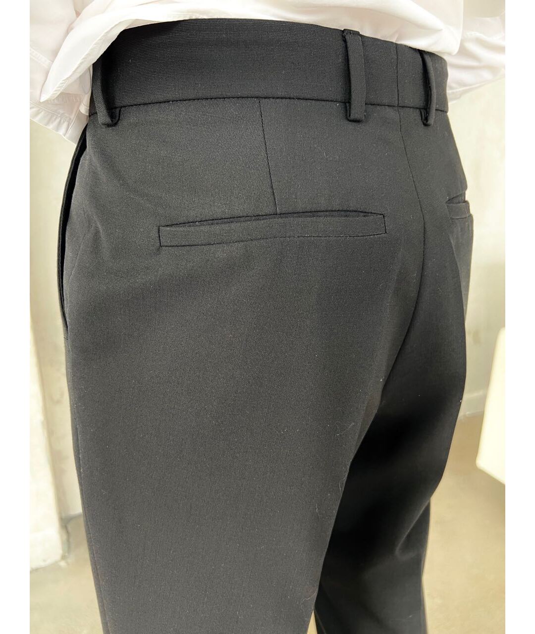 ALEXANDER MCQUEEN Антрацитовые хлопковые классические брюки, фото 8