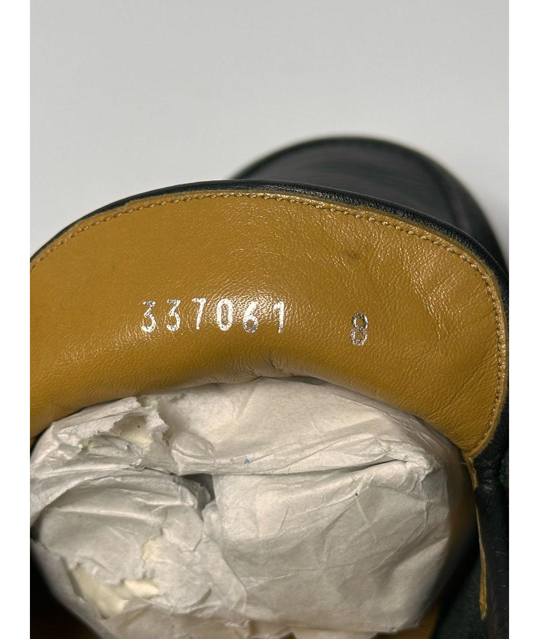 GUCCI Черные кожаные лоферы, фото 5