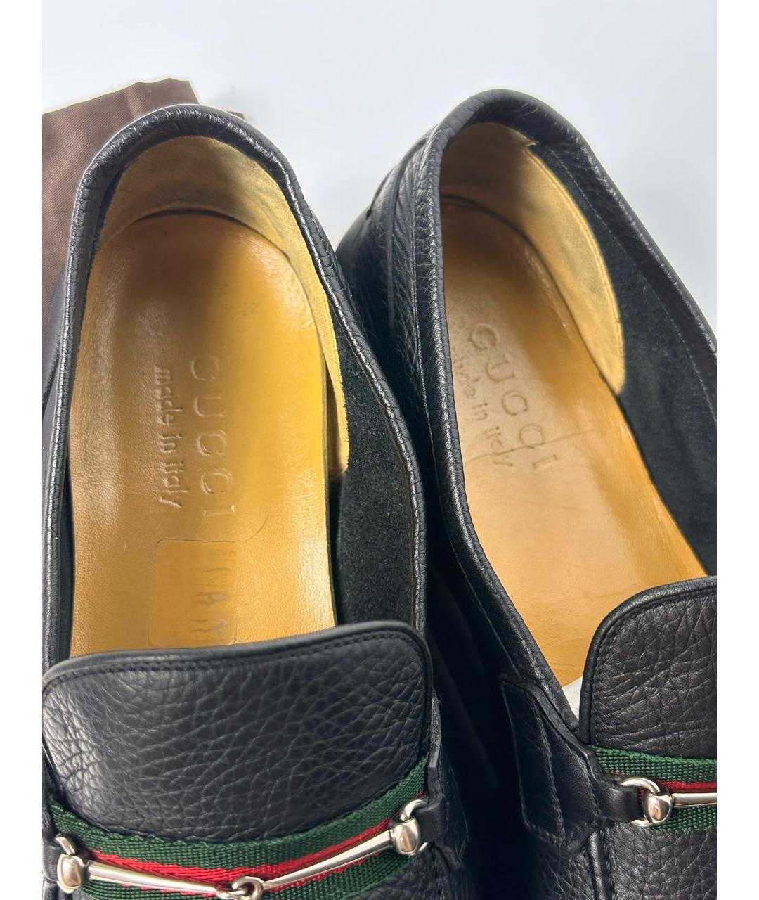 GUCCI Черные кожаные лоферы, фото 4