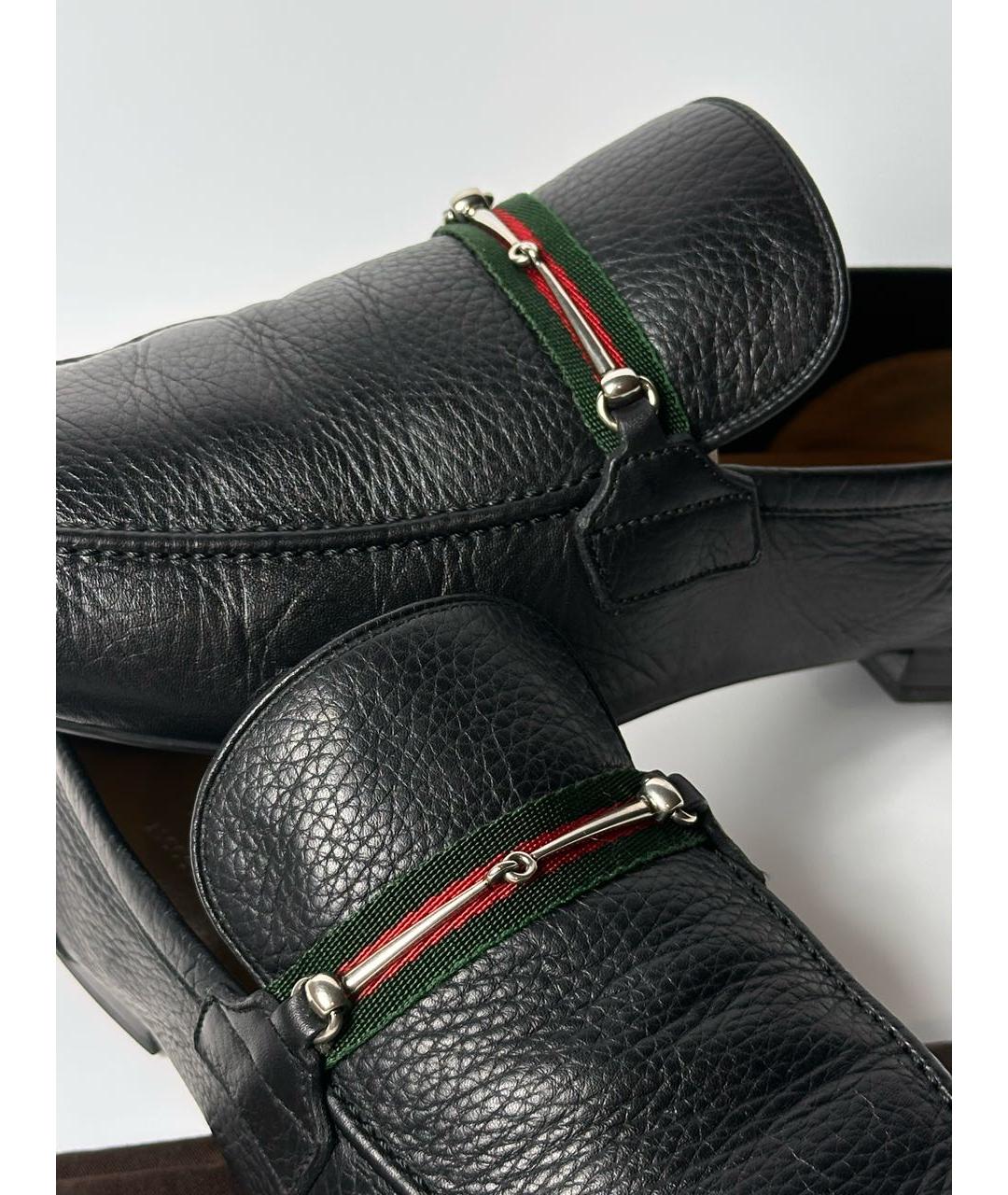 GUCCI Черные кожаные лоферы, фото 3
