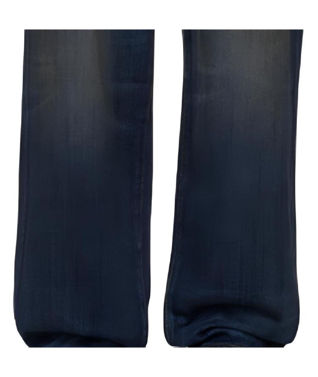 ACNE STUDIOS Темно-синие хлопковые прямые джинсы, фото 5