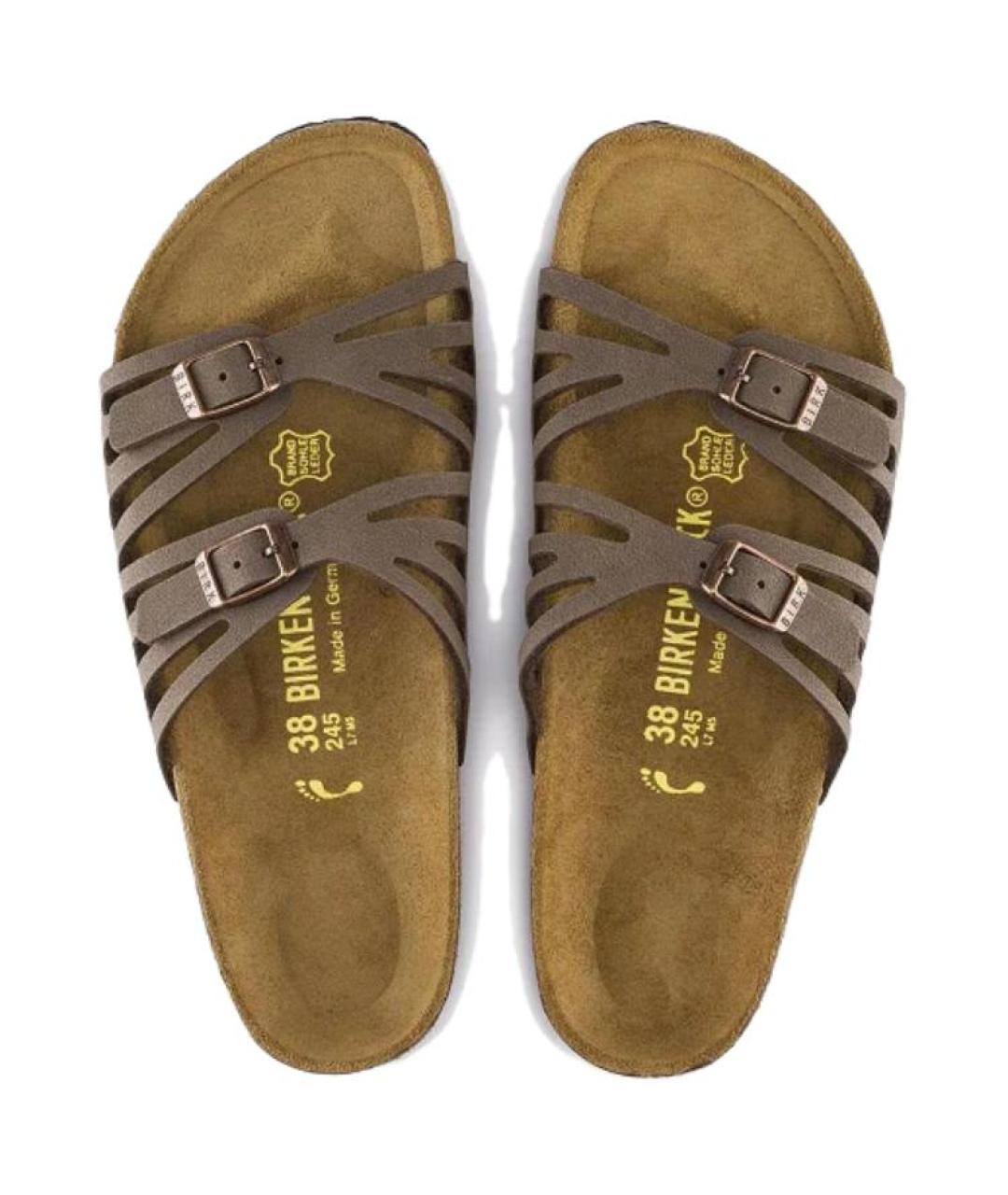 BIRKENSTOCK Коричневые шлепанцы, фото 5