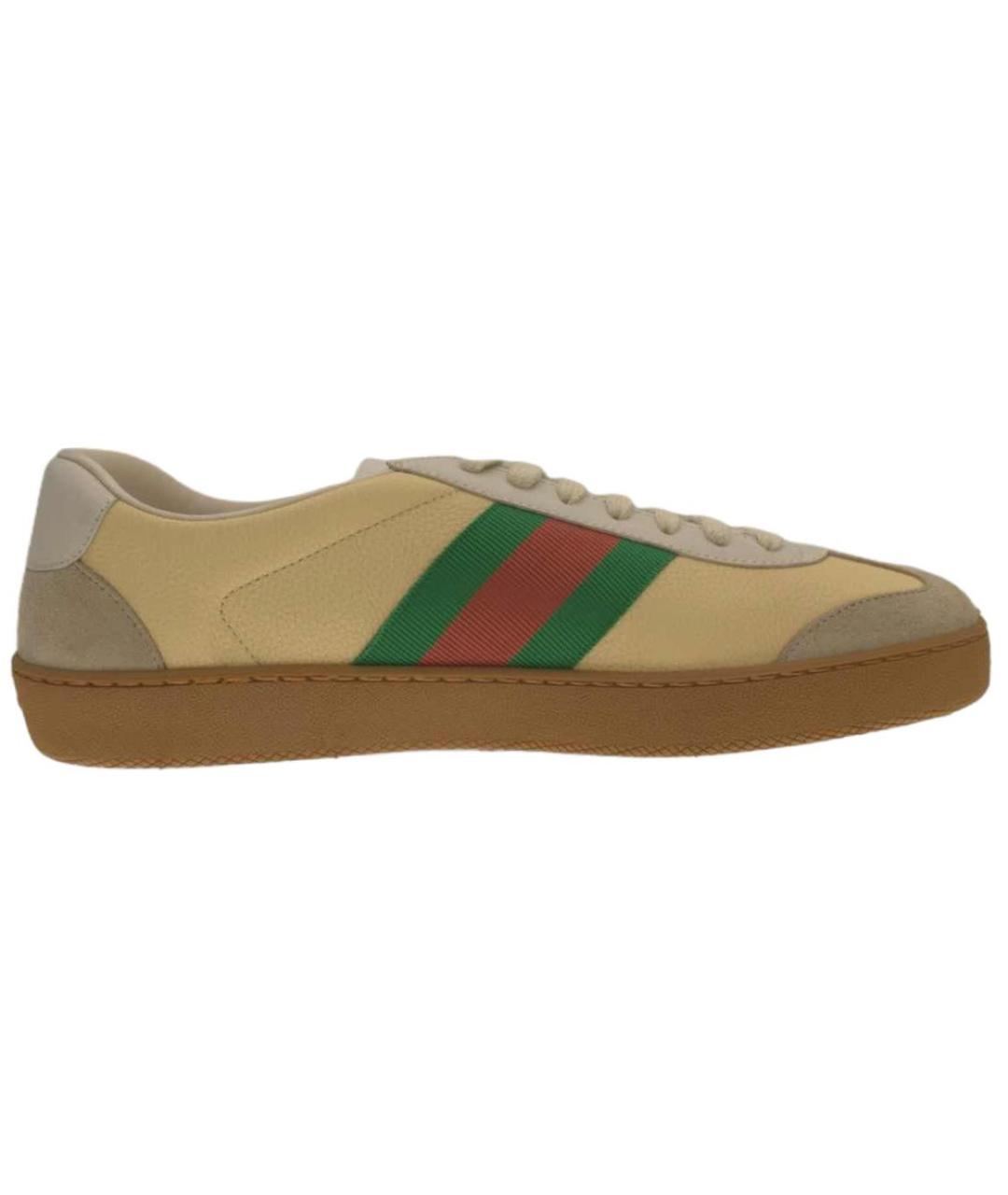 GUCCI Коричневые низкие кроссовки / кеды, фото 1