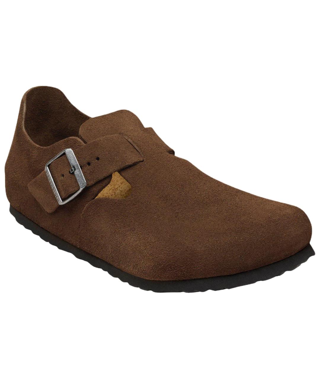 BIRKENSTOCK Коричневые замшевые сандалии, фото 3