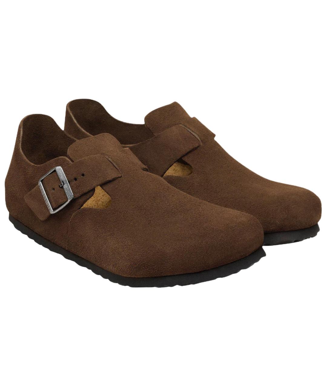 BIRKENSTOCK Коричневые замшевые сандалии, фото 4
