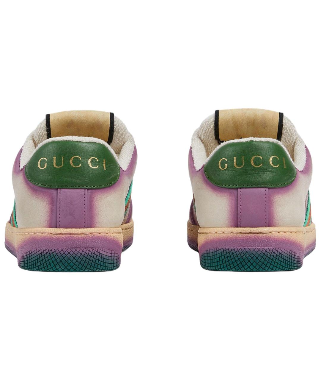GUCCI Мульти кожаные кроссовки, фото 5