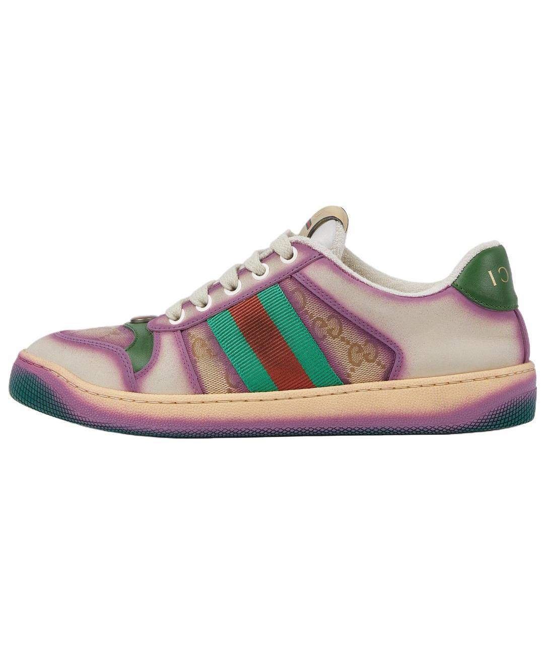 GUCCI Мульти кожаные кроссовки, фото 2