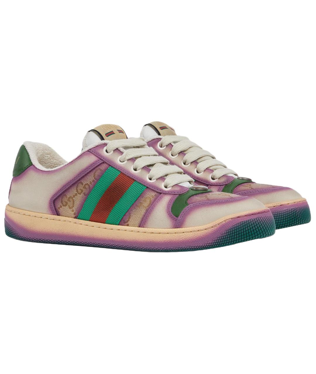 GUCCI Мульти кожаные кроссовки, фото 3