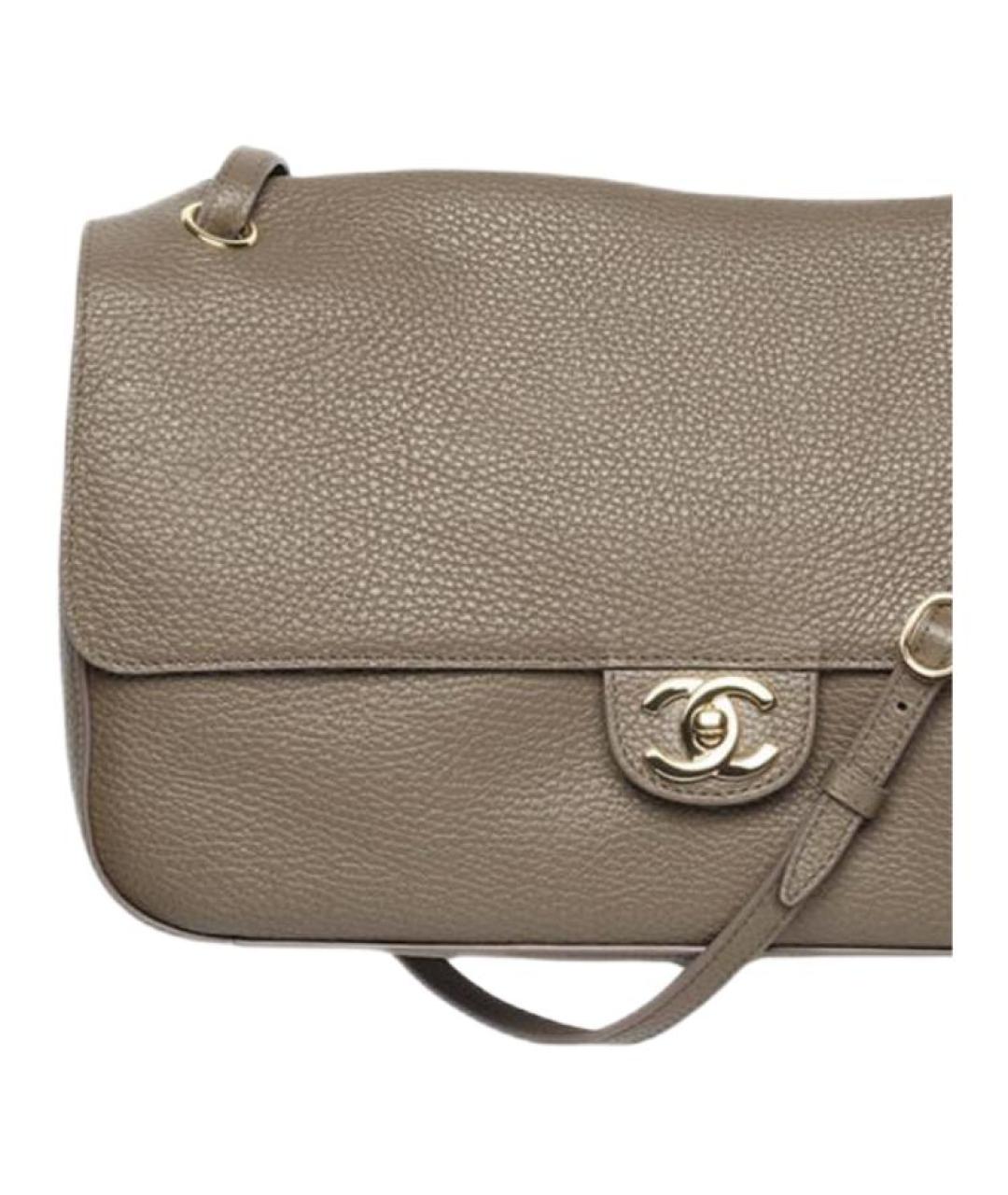 CHANEL Коричневая кожаная сумка через плечо, фото 5