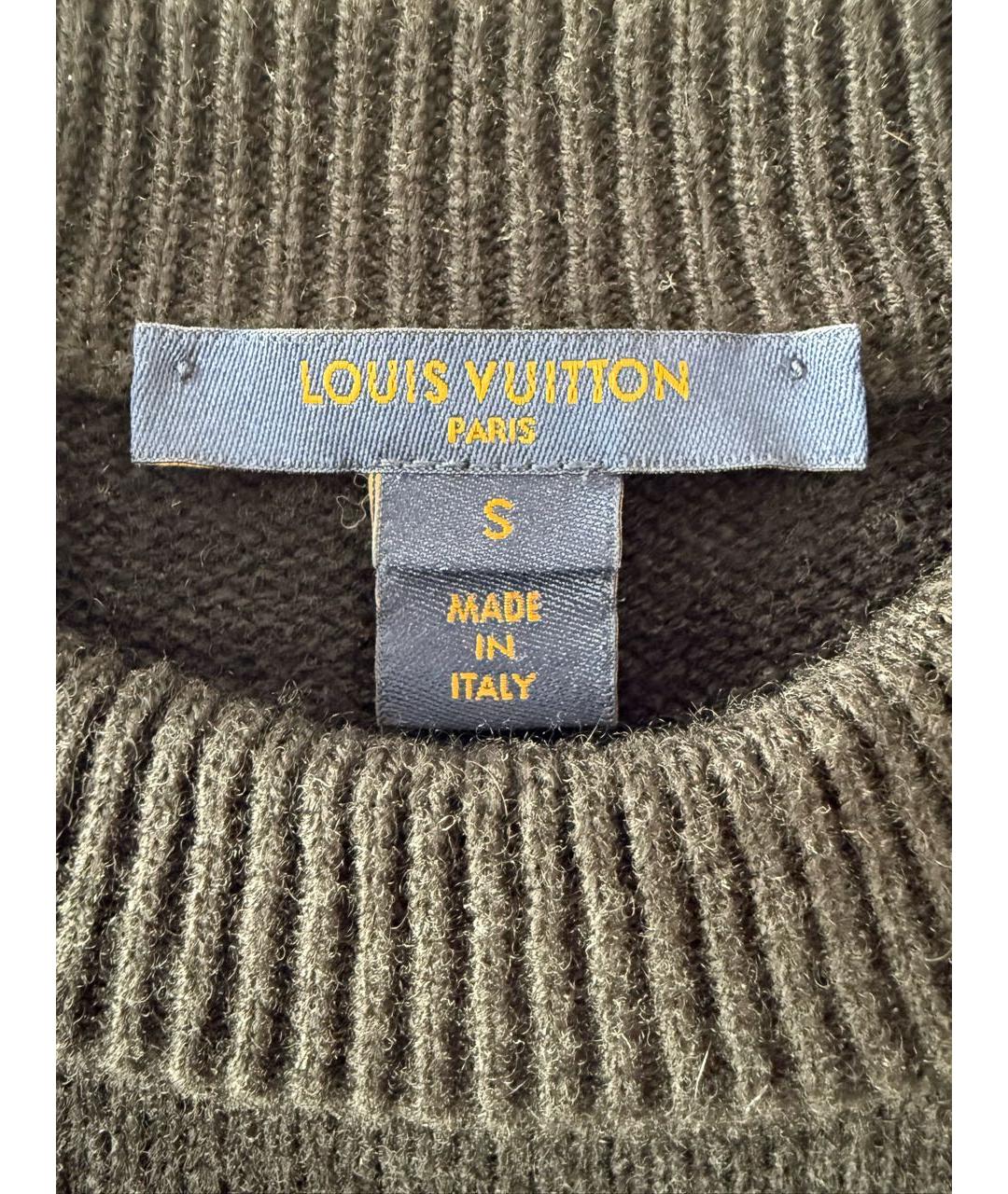 LOUIS VUITTON Черный кашемировый джемпер / свитер, фото 4