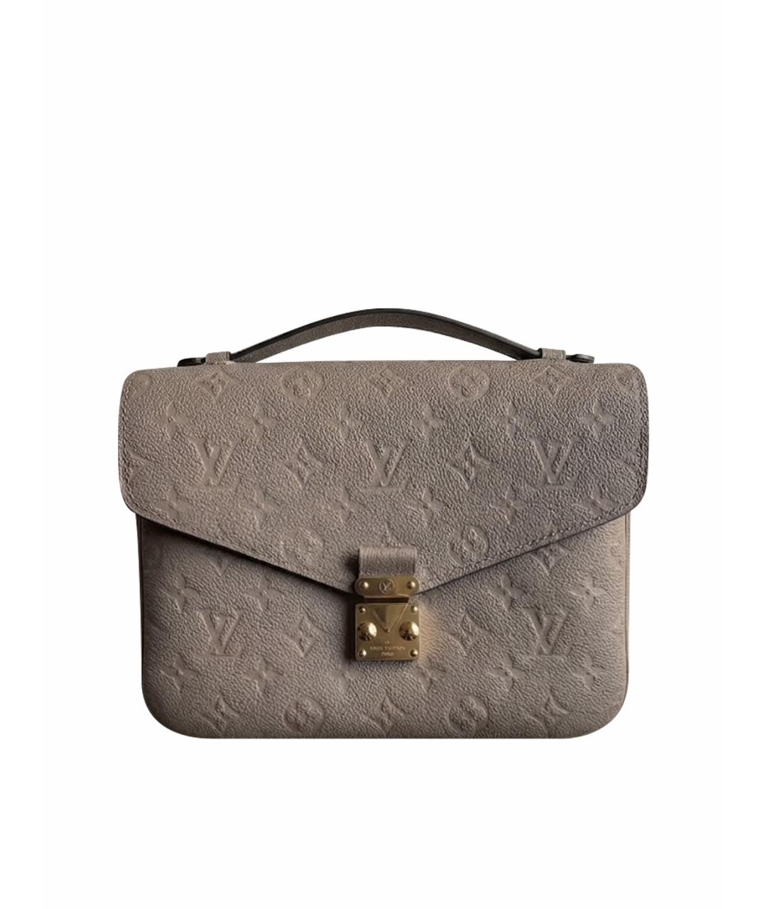 LOUIS VUITTON Серая кожаная сумка через плечо, фото 1