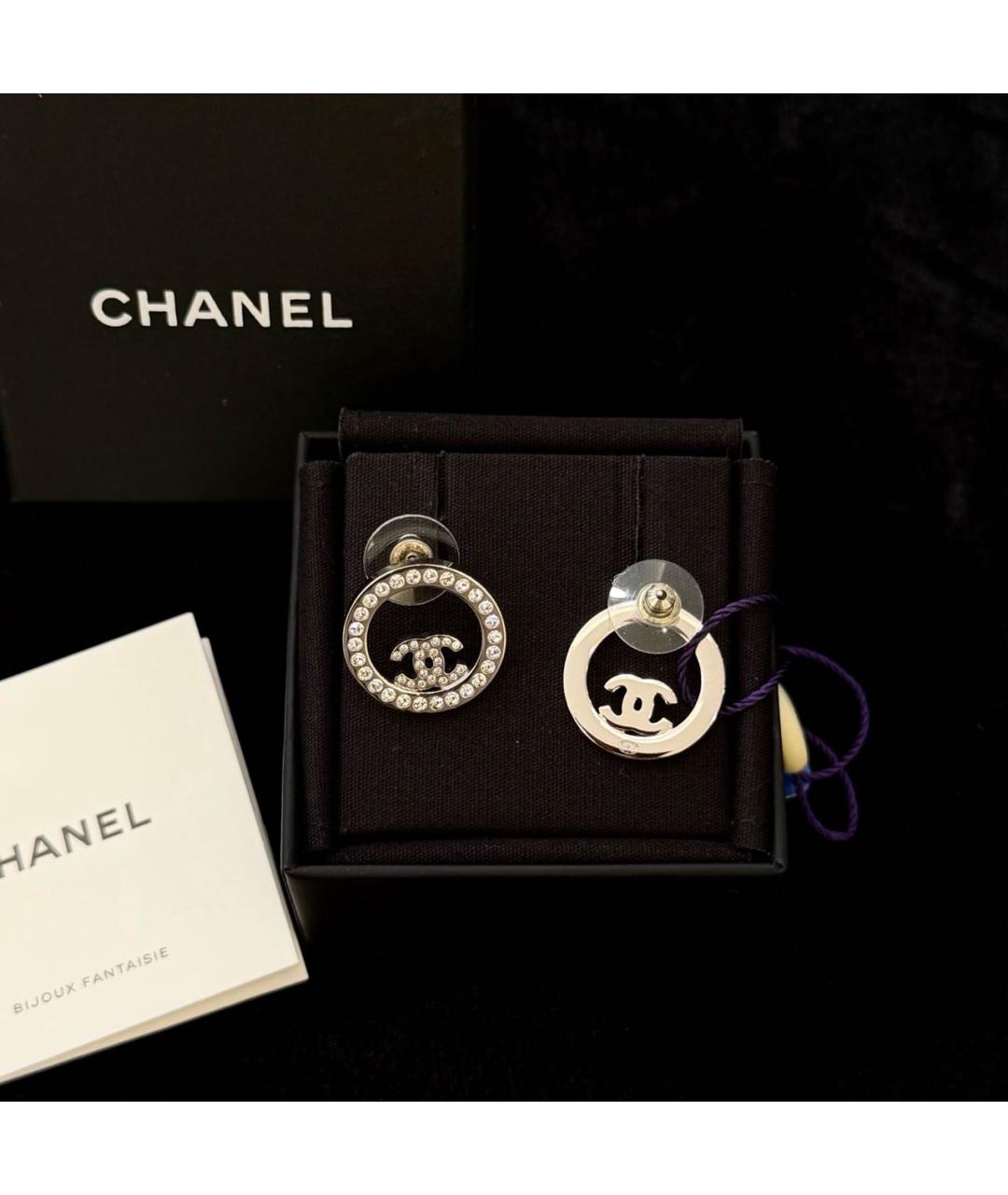 CHANEL Серебряные серьги, фото 3