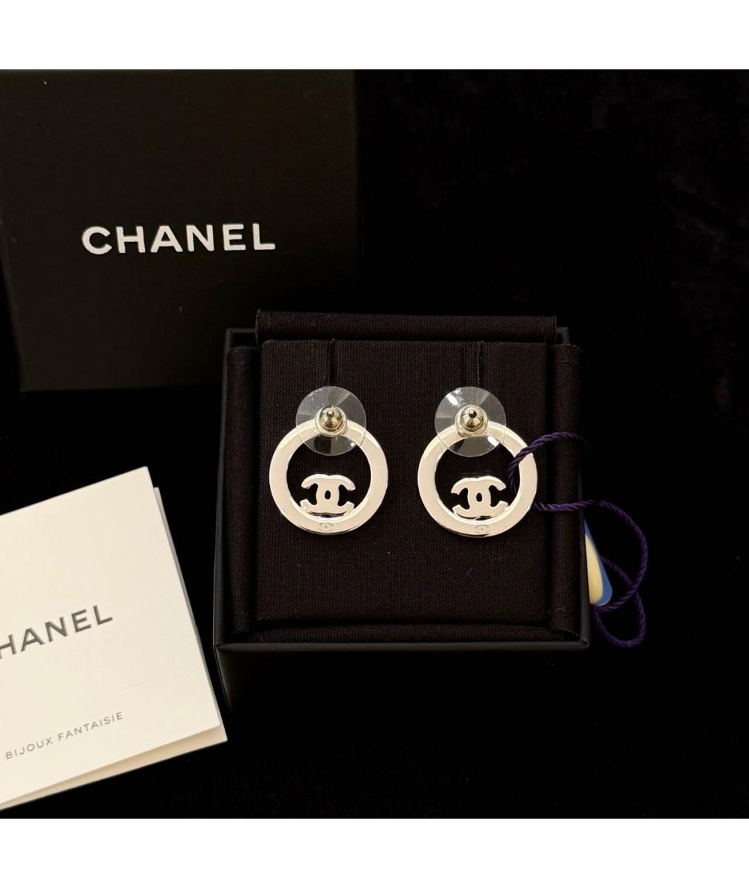 CHANEL Серебряные серьги, фото 4