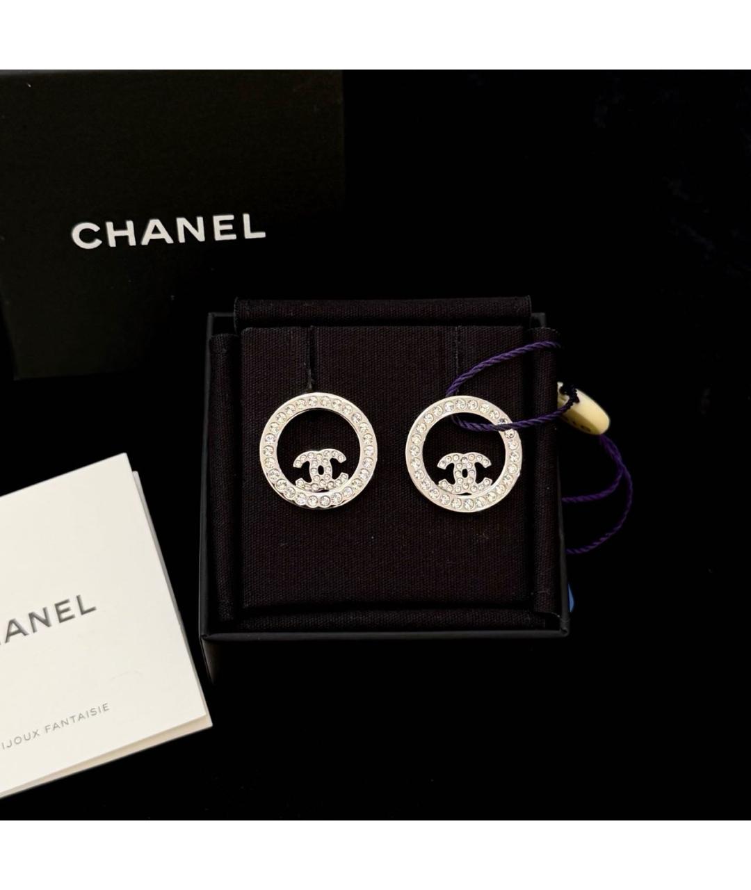 CHANEL Серебряные серьги, фото 5
