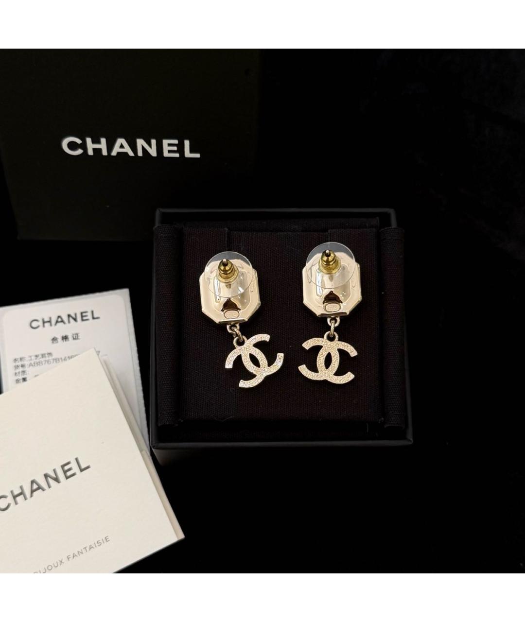 CHANEL Золотые серьги, фото 4