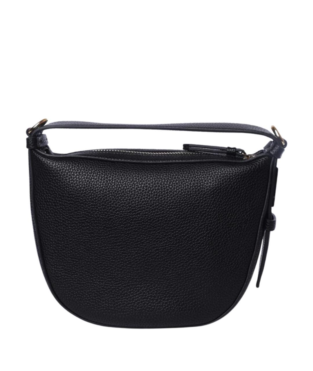 ARMANI EXCHANGE Черная кожаная сумка через плечо, фото 1
