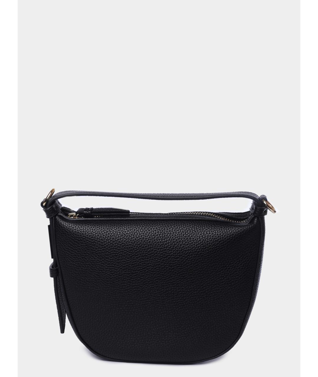 ARMANI EXCHANGE Черная кожаная сумка через плечо, фото 4