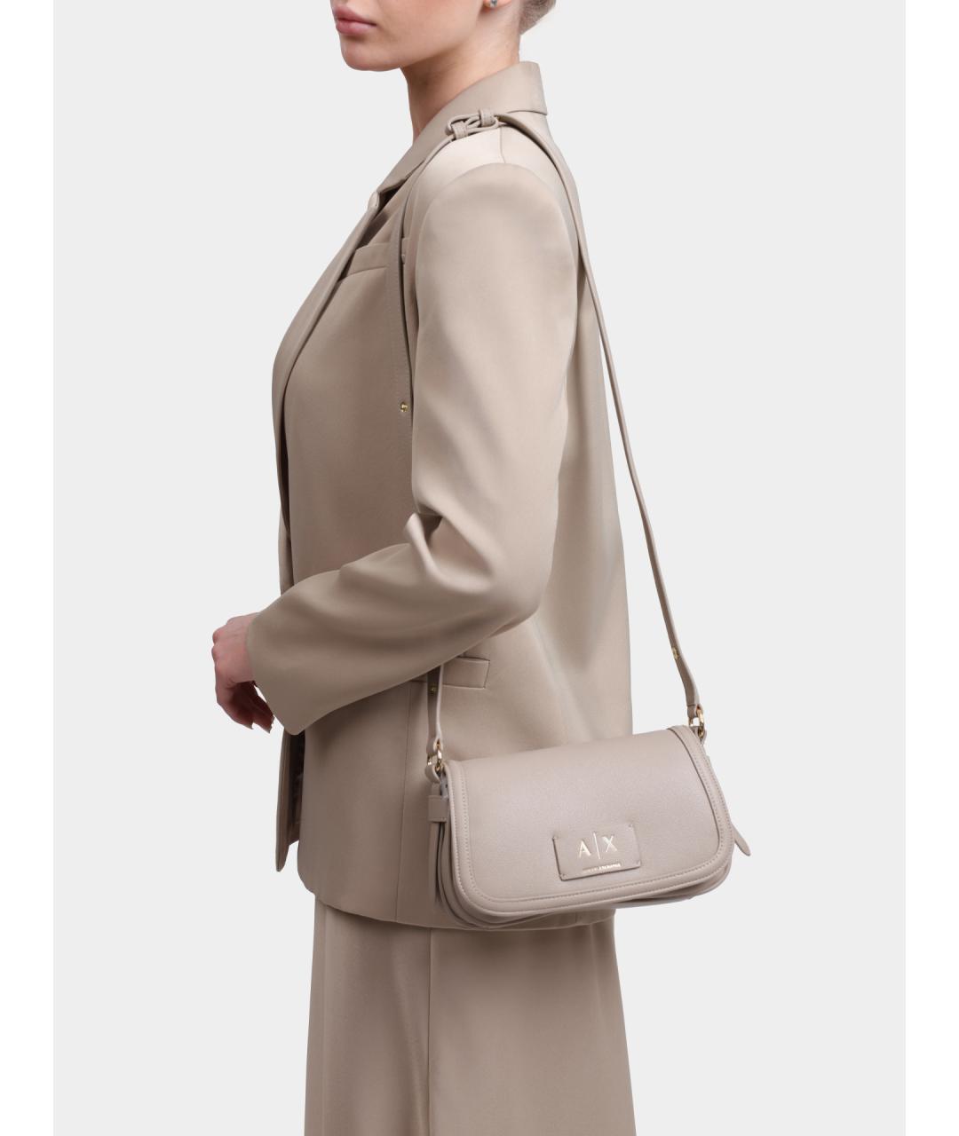 ARMANI EXCHANGE Бежевая сумка через плечо, фото 2