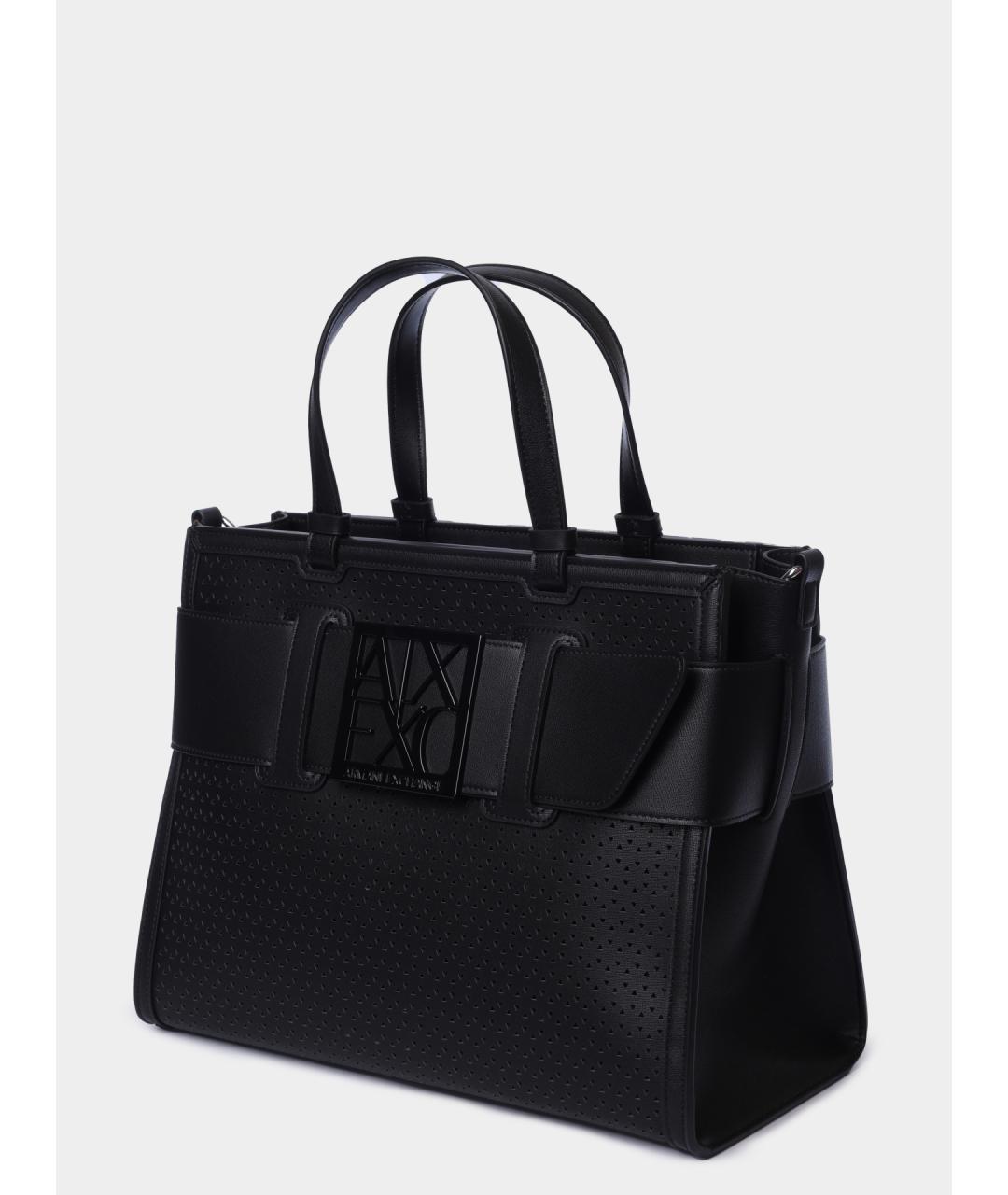 ARMANI EXCHANGE Черная сумка тоут, фото 2