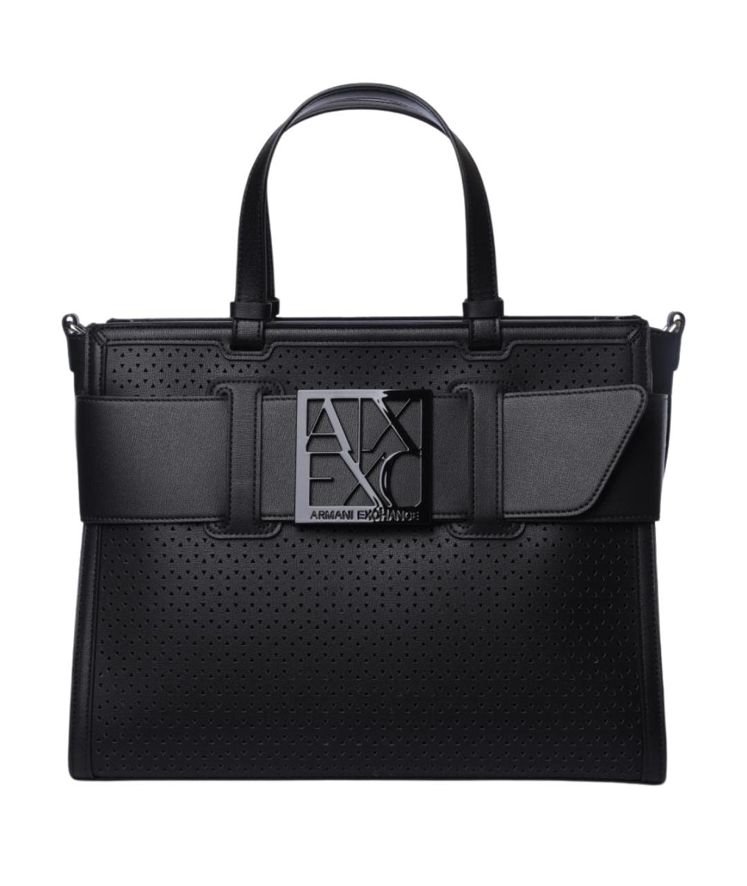 ARMANI EXCHANGE Черная сумка тоут, фото 1