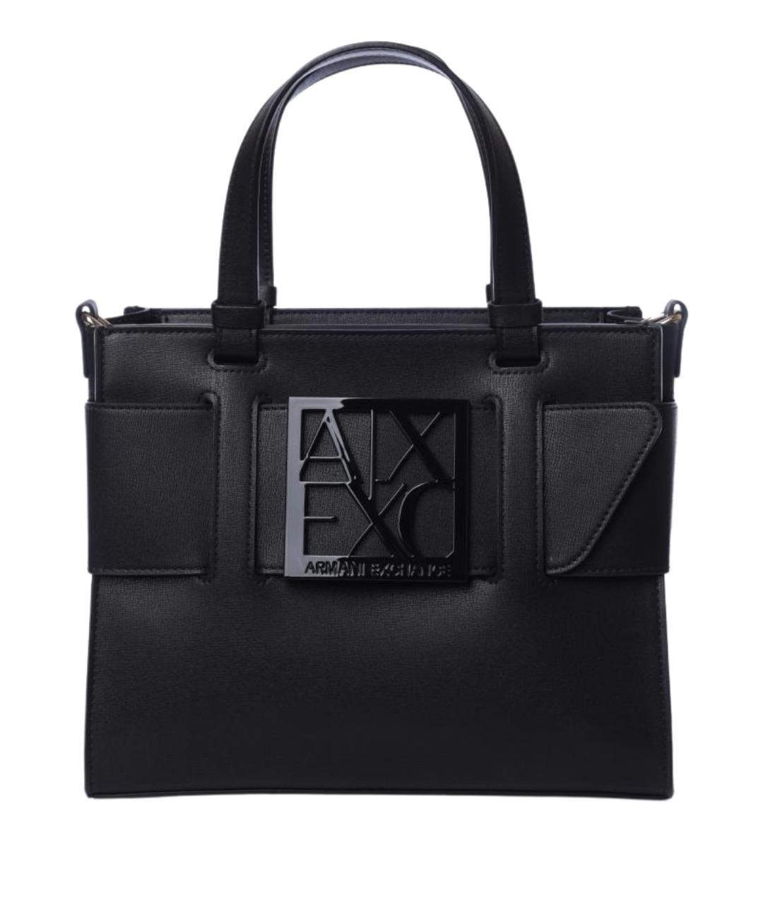 ARMANI EXCHANGE Черная синтетическая сумка тоут, фото 1