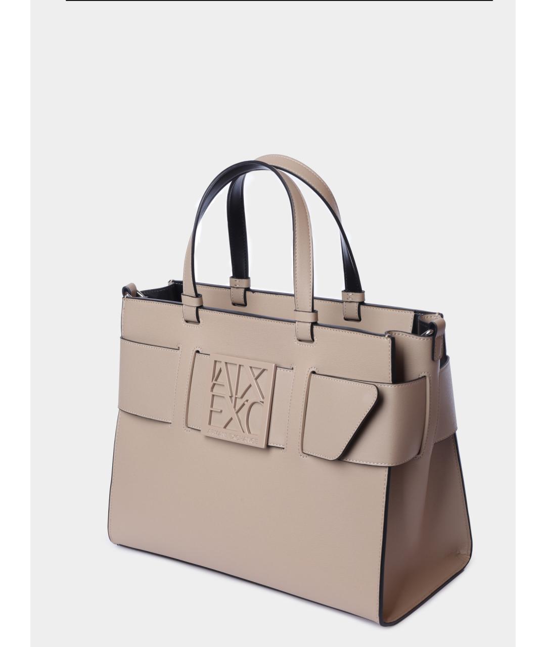 ARMANI EXCHANGE Бежевая сумка тоут, фото 3