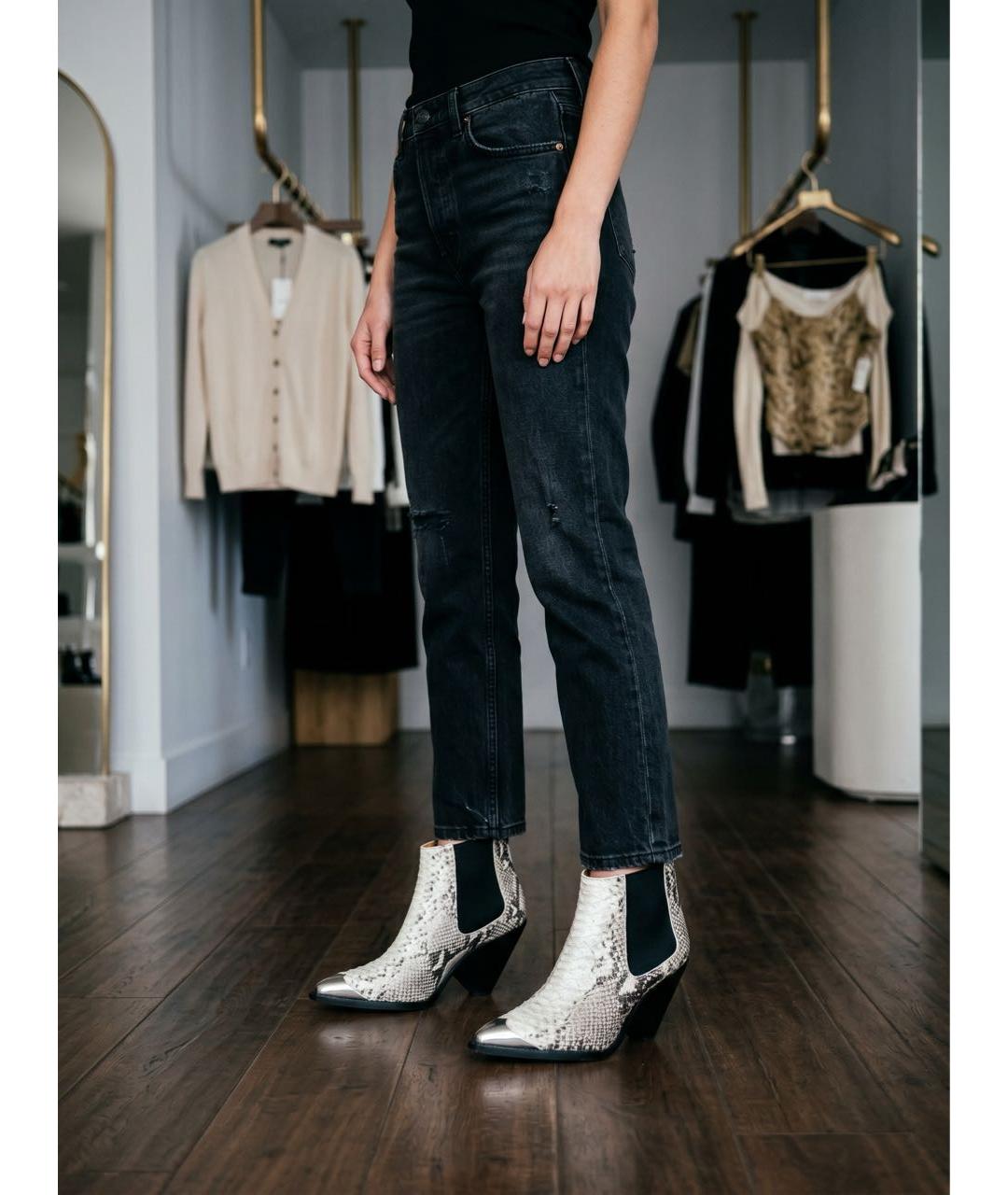 ISABEL MARANT Бежевые ботинки из экзотической кожи, фото 4