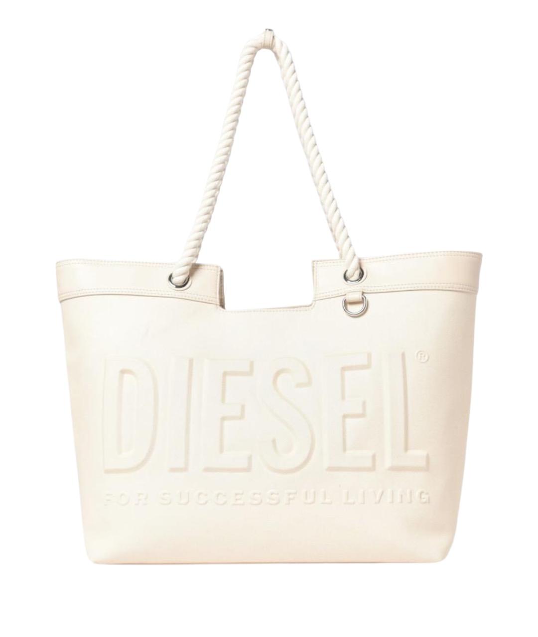DIESEL Бежевая хлопковая сумка через плечо, фото 1