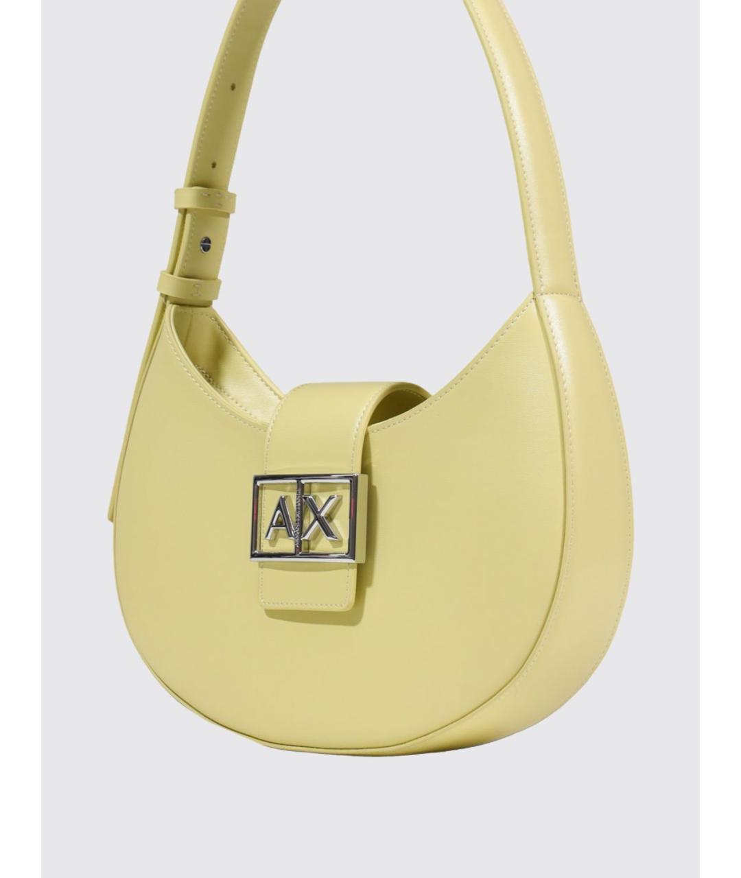 ARMANI EXCHANGE Желтая синтетическая сумка через плечо, фото 3
