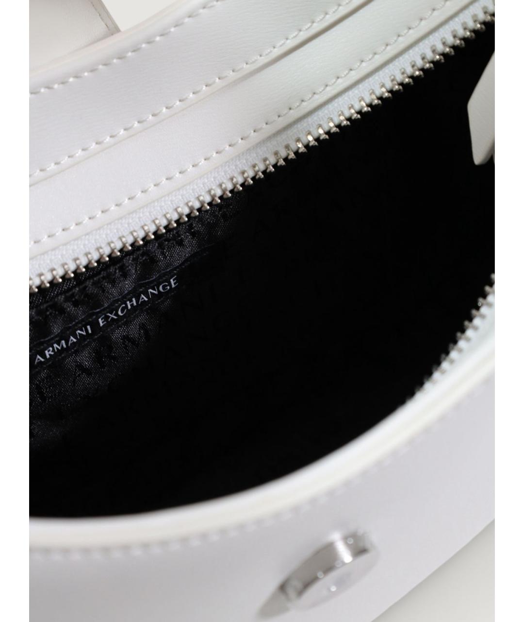 ARMANI EXCHANGE Белая синтетическая сумка через плечо, фото 3