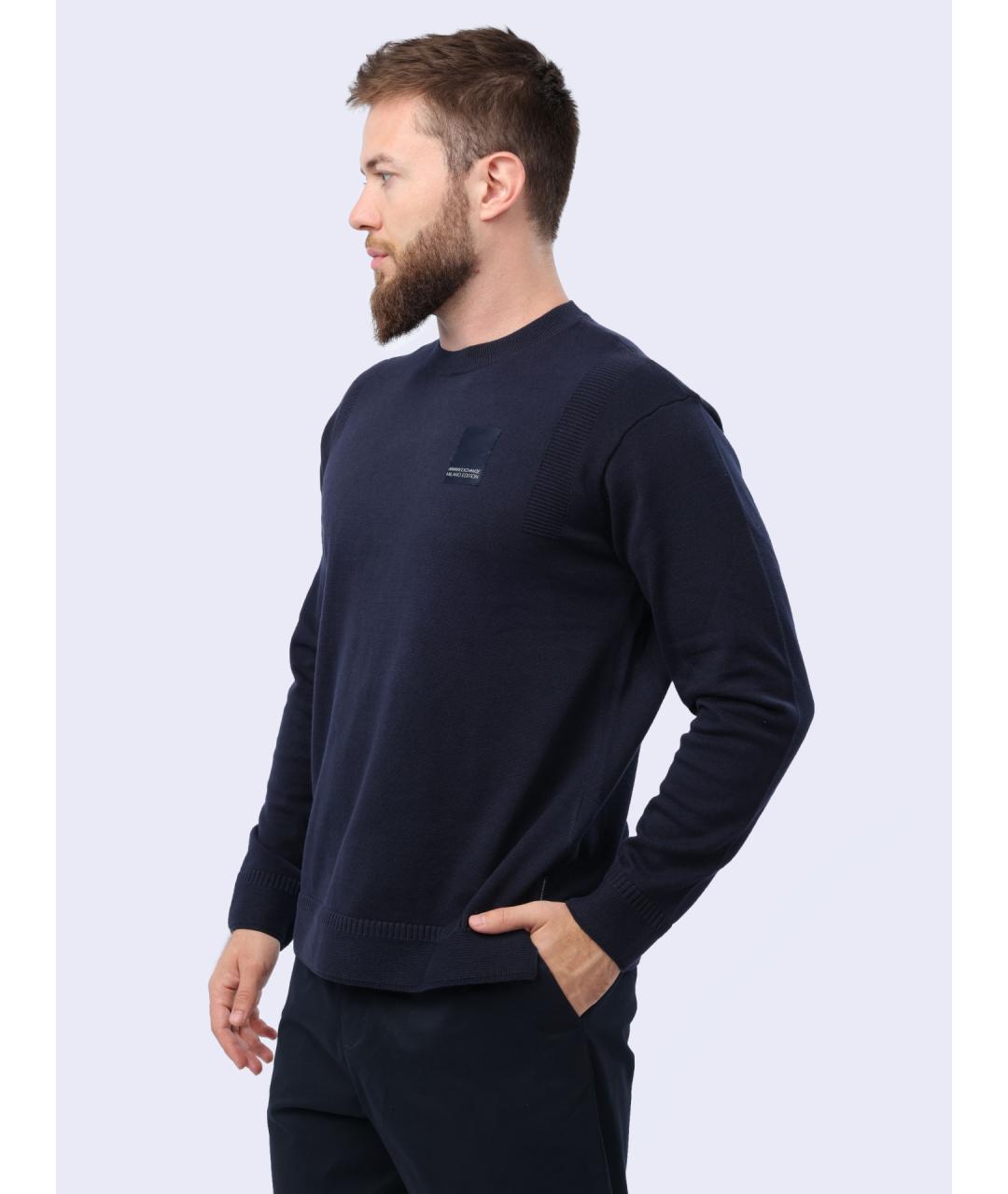 ARMANI EXCHANGE Темно-синий джемпер / свитер, фото 4