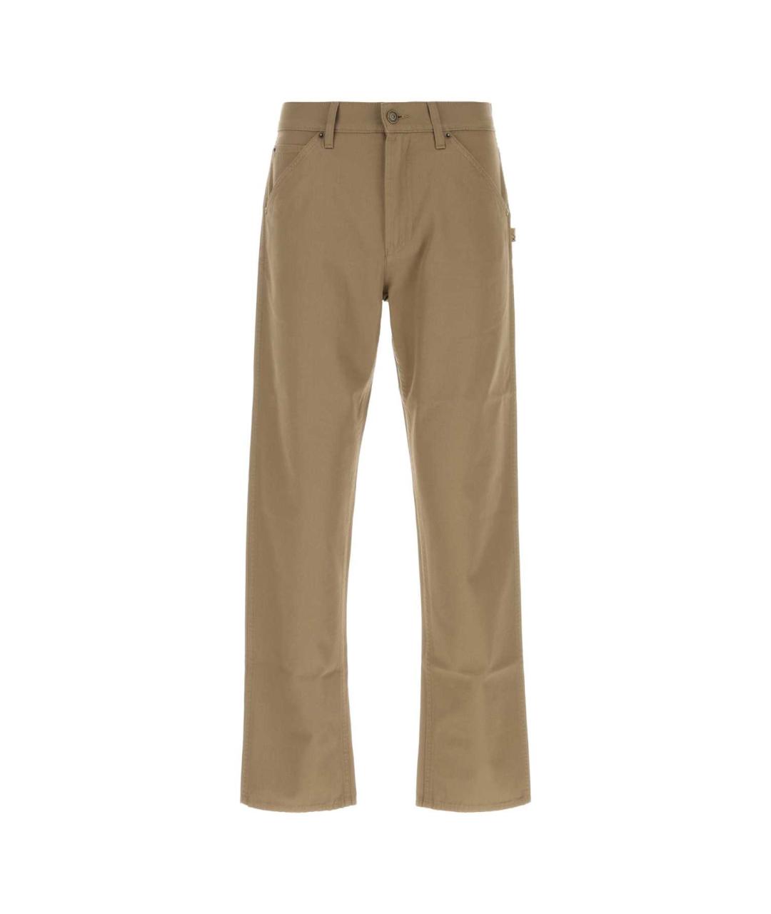 BURBERRY Хаки хлопковые повседневные брюки, фото 1