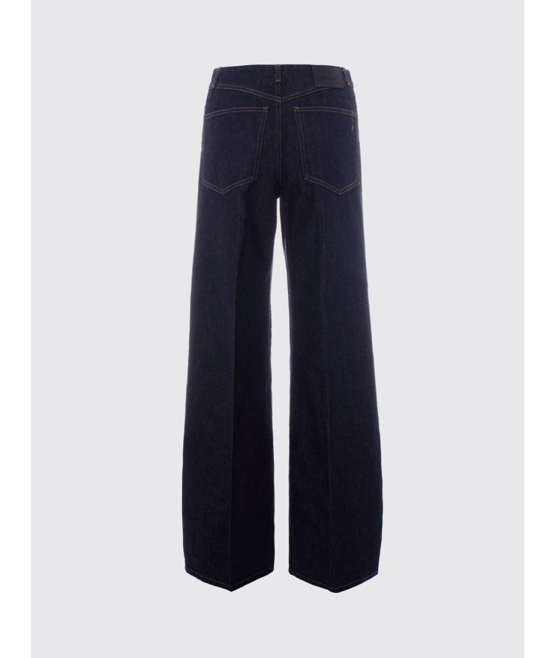 SPORTMAX Синие хлопковые прямые джинсы, фото 3