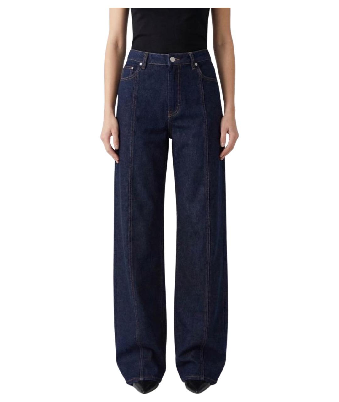 SPORTMAX Синие хлопковые прямые джинсы, фото 1