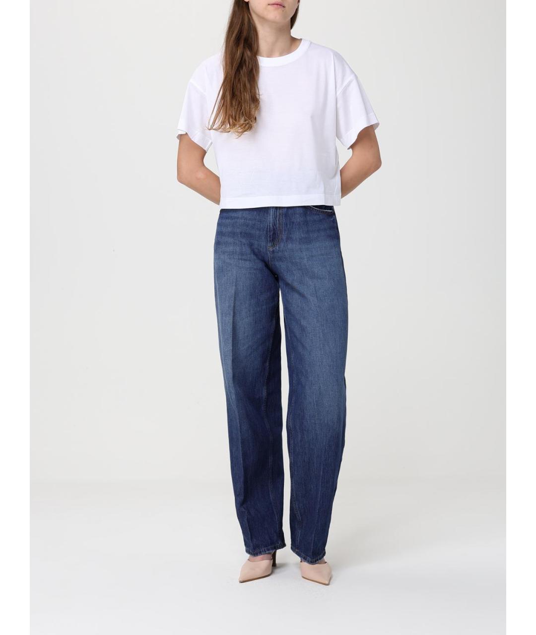 MAX MARA Белая хлопковая футболка, фото 2