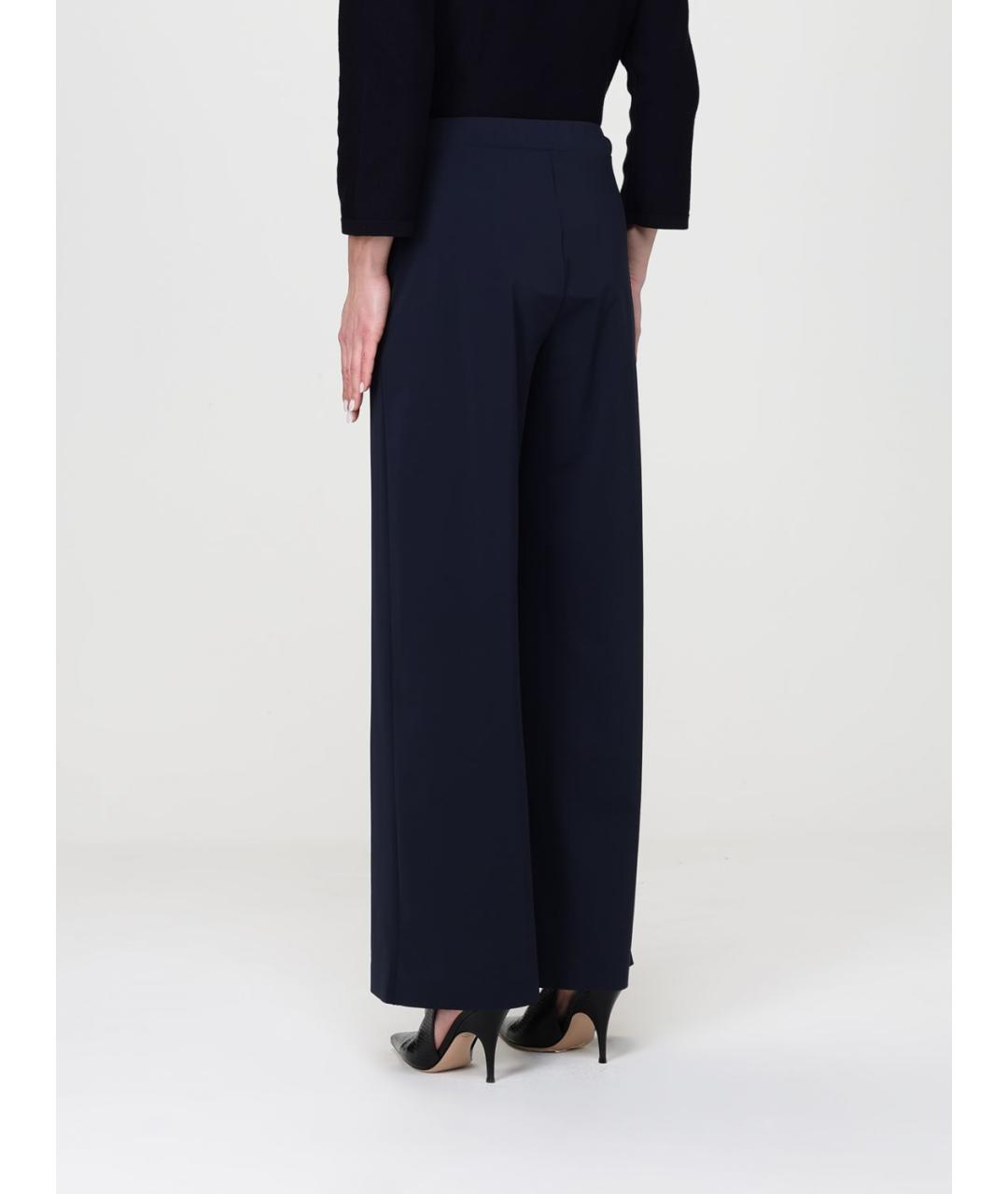 MAX MARA Синие полиамидовые прямые брюки, фото 3