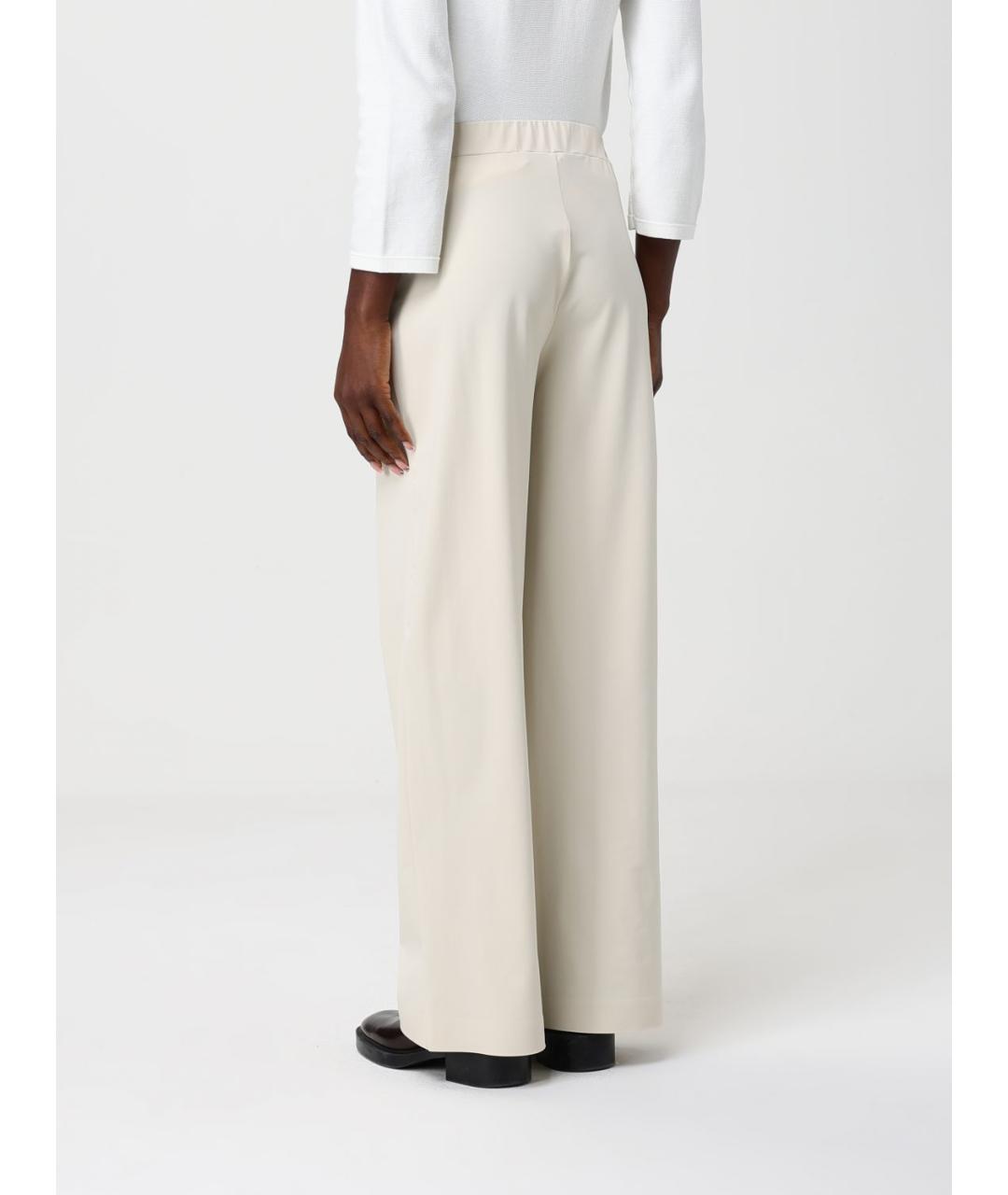 MAX MARA Бежевые полиамидовые прямые брюки, фото 3