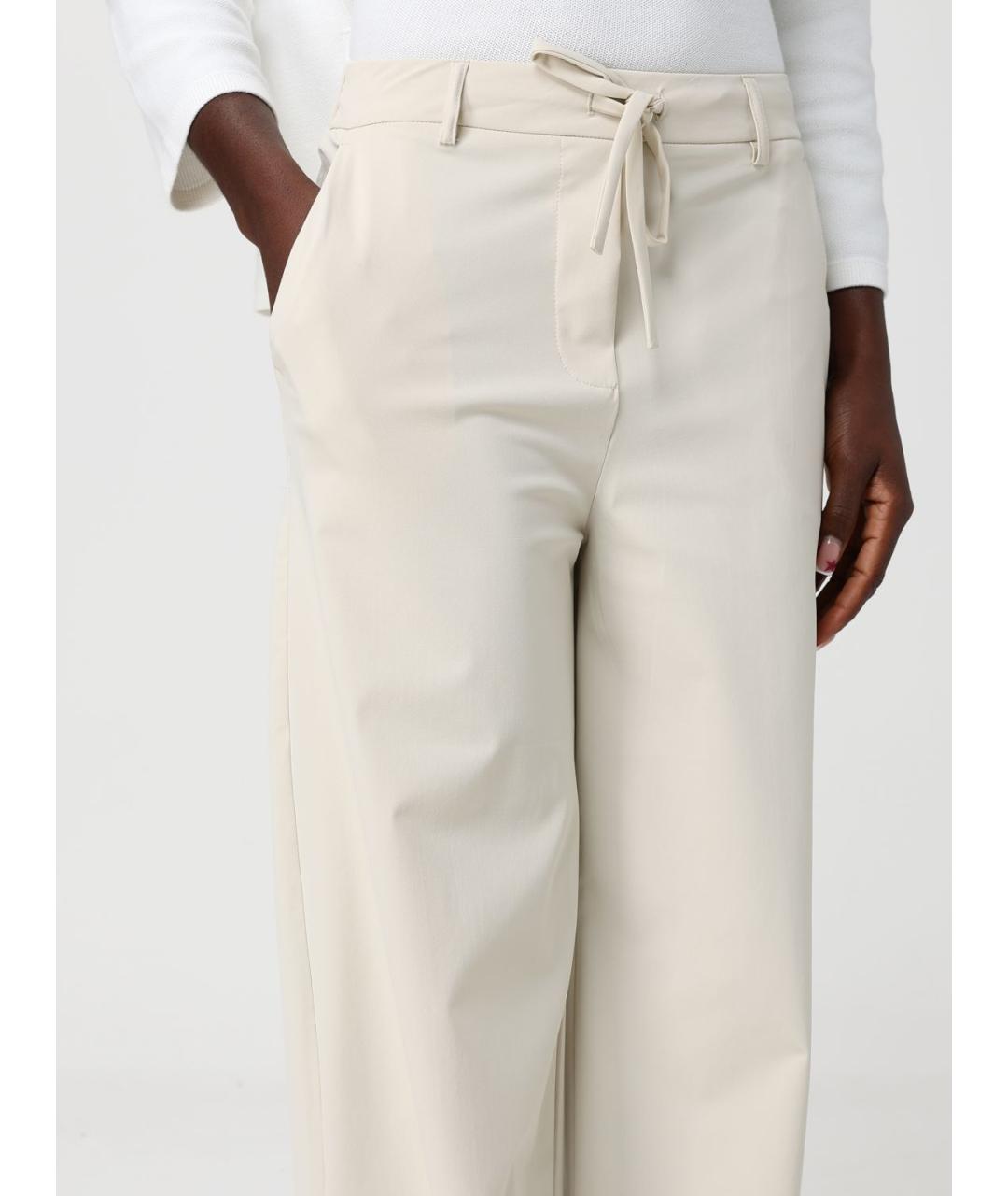 MAX MARA Бежевые полиамидовые прямые брюки, фото 5