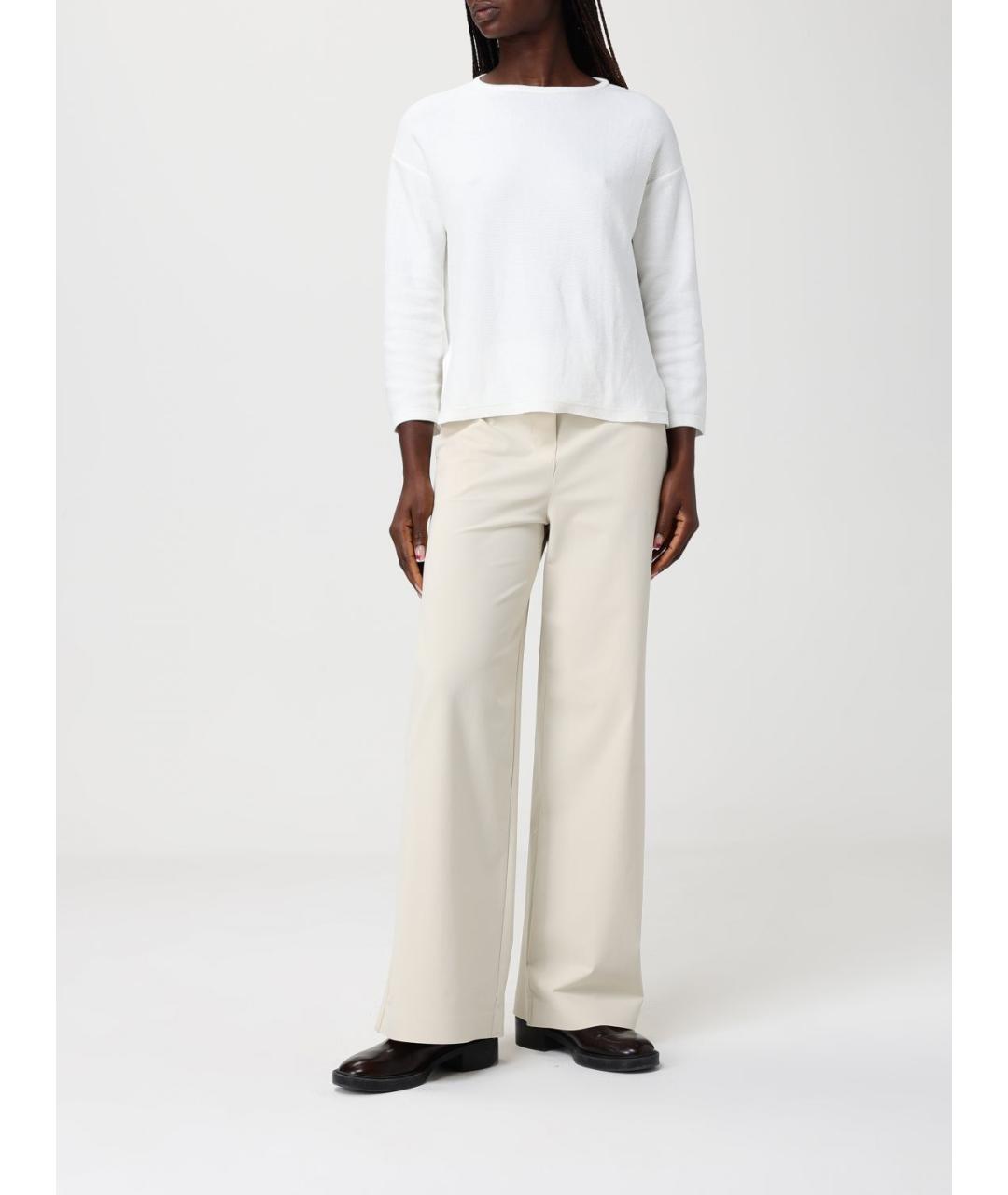 MAX MARA Бежевые полиамидовые прямые брюки, фото 2