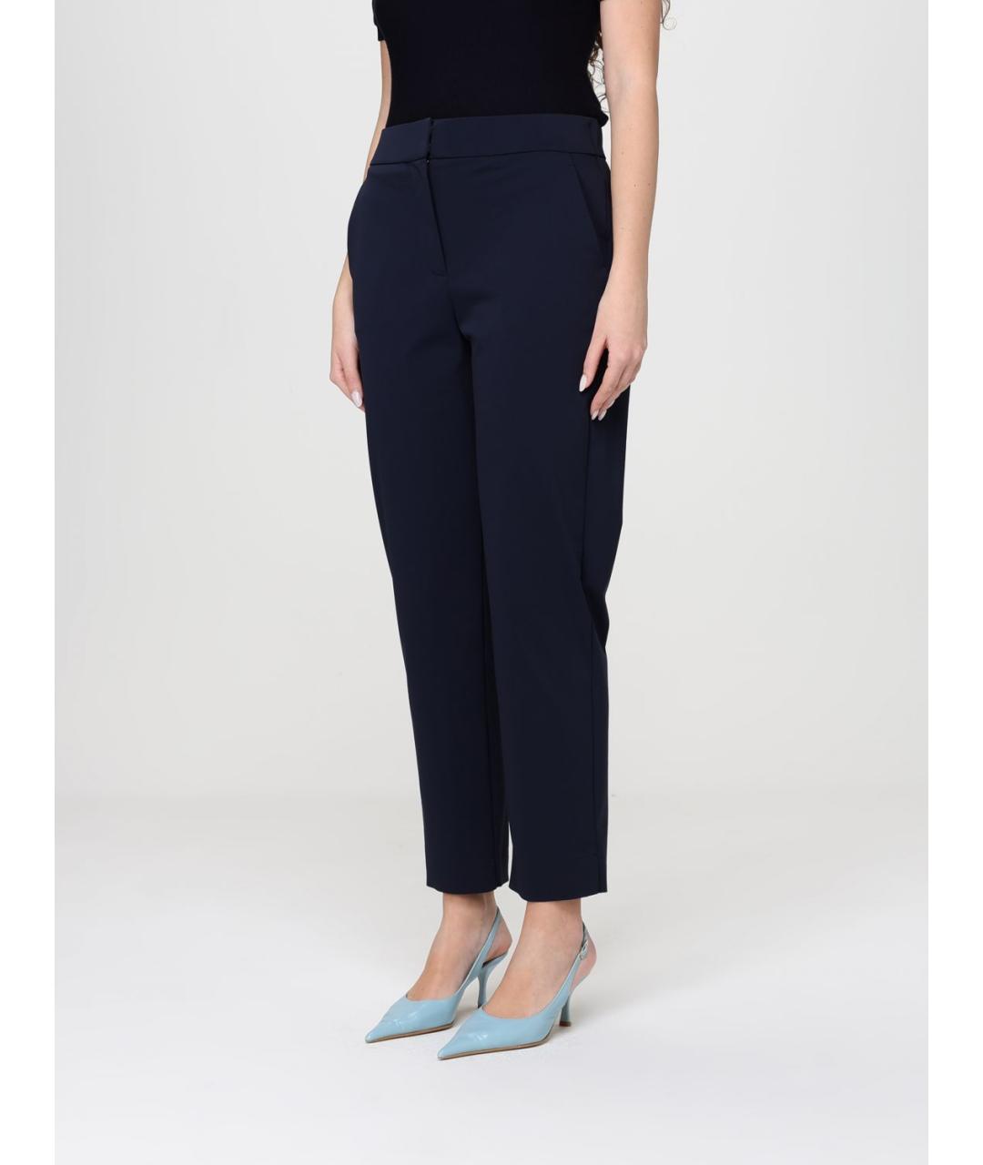 MAX MARA Синие прямые брюки, фото 3