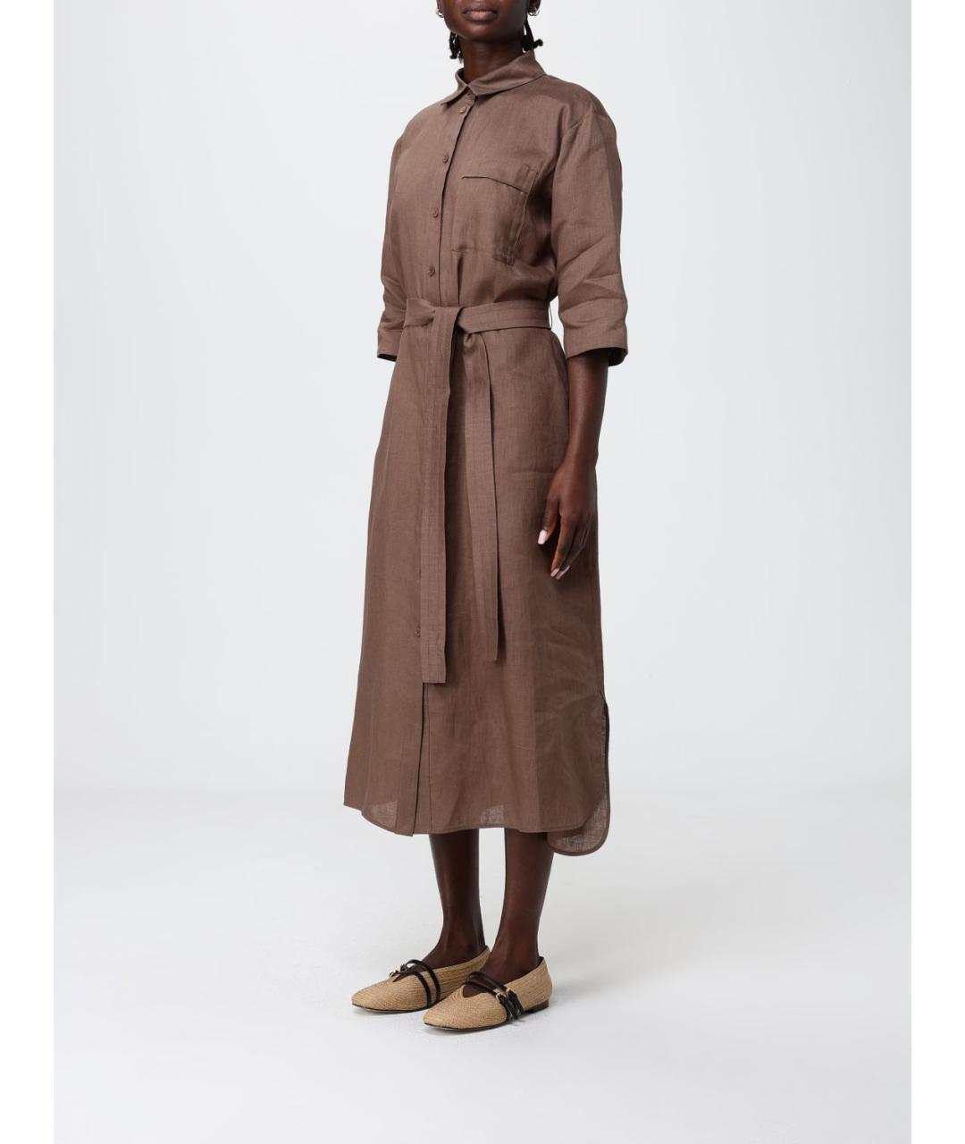 MAX MARA Коричневое повседневное платье, фото 3