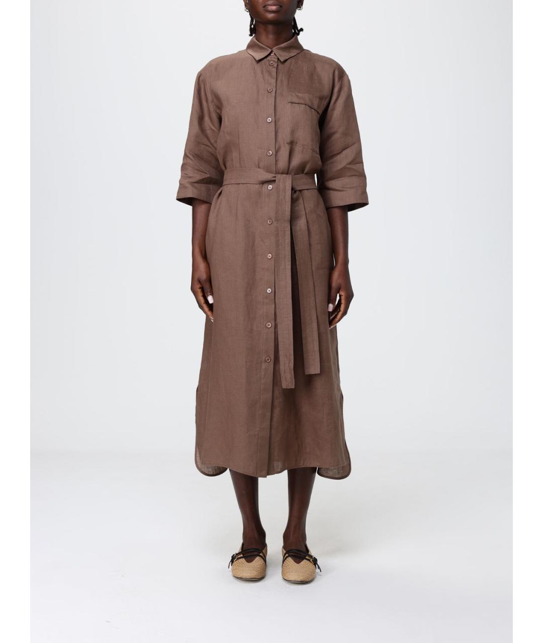 MAX MARA Коричневое повседневное платье, фото 5